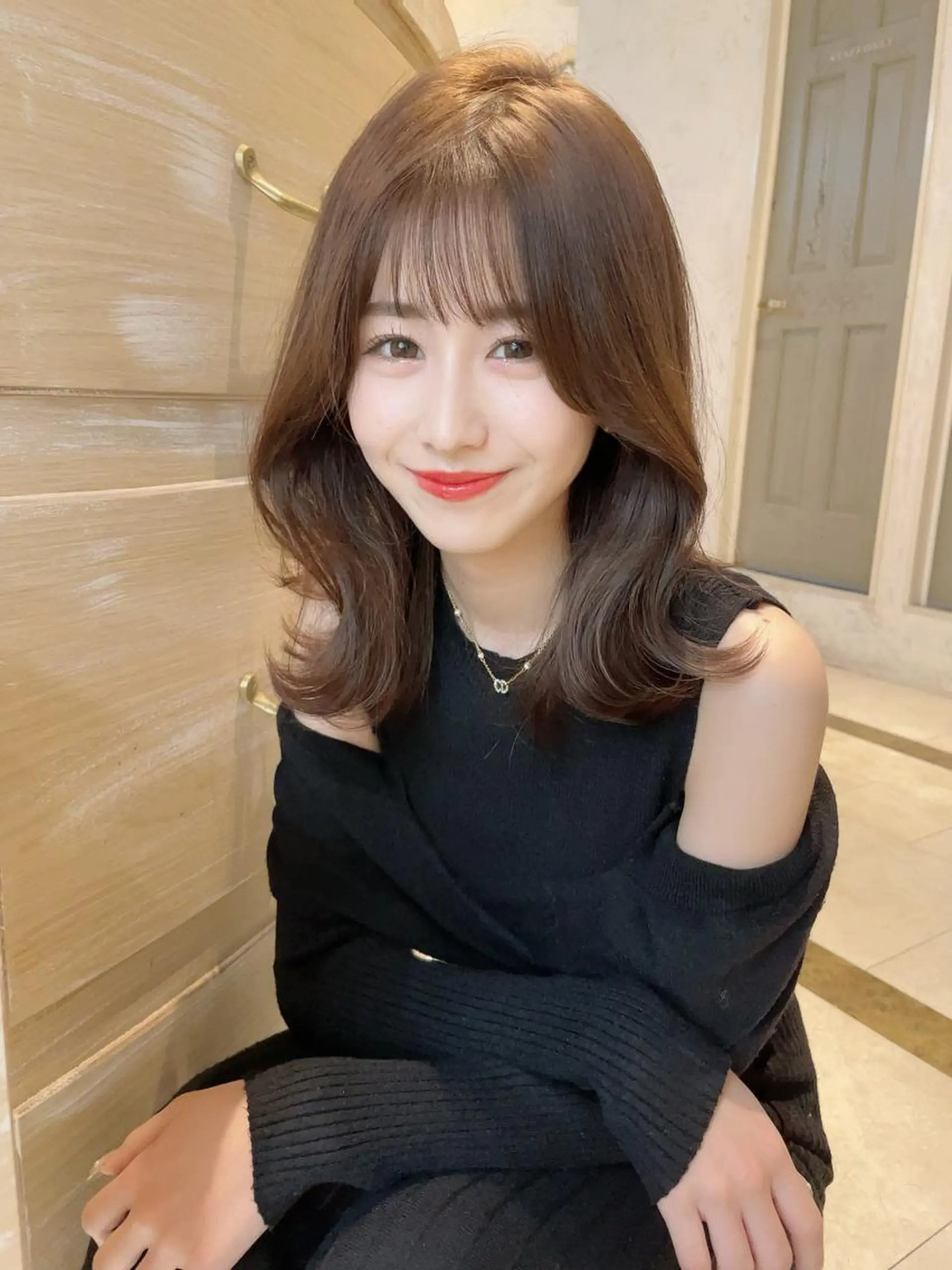 セミロング カラー バレイヤージュ ブリーチ ケアブリーチ ダブルカラー グラデーションカラー 美髪/カラー 美容院🌈渡辺隼也のヘアスタイル