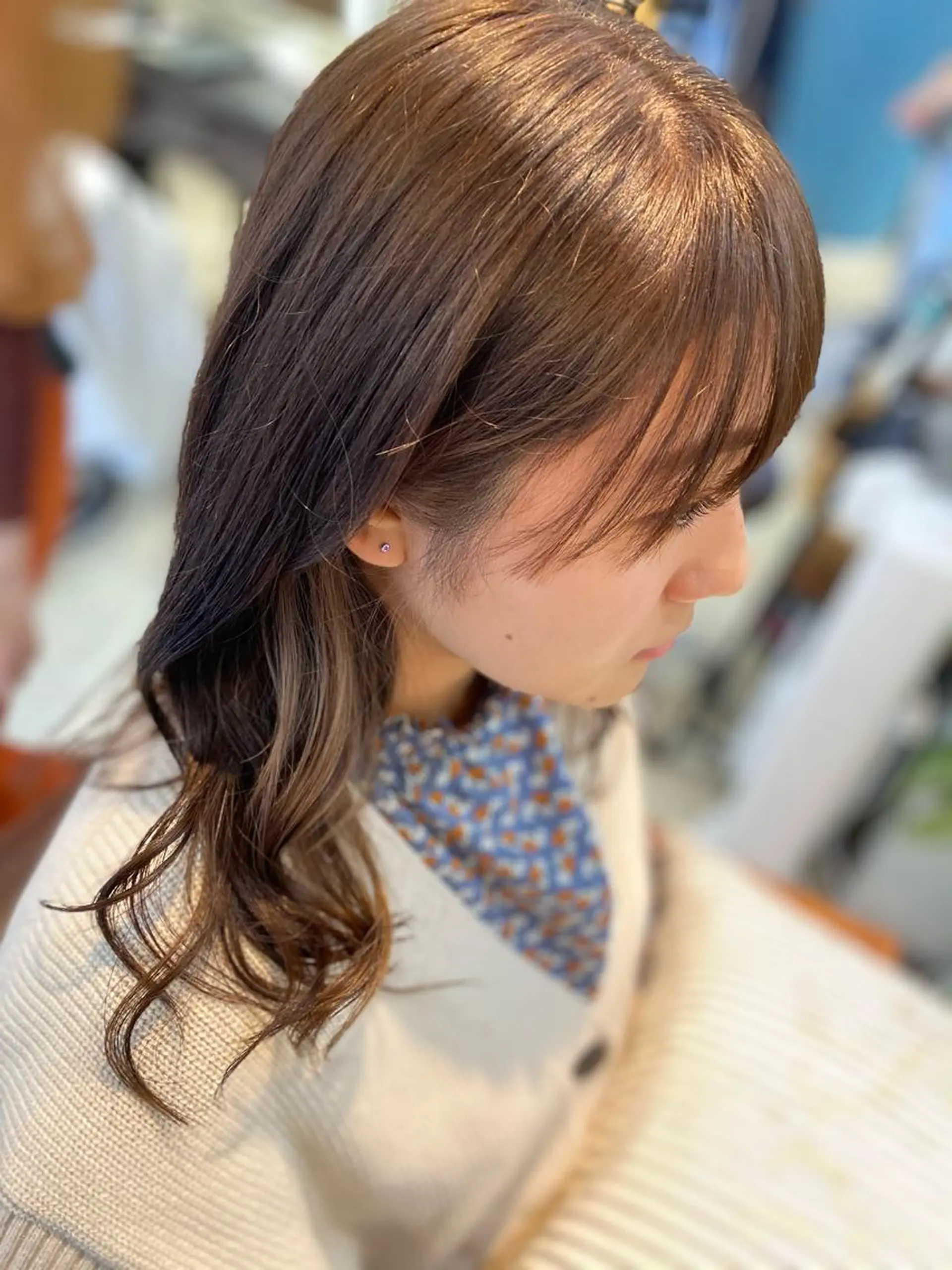 ロング カラー 福田 里央のヘアスタイル