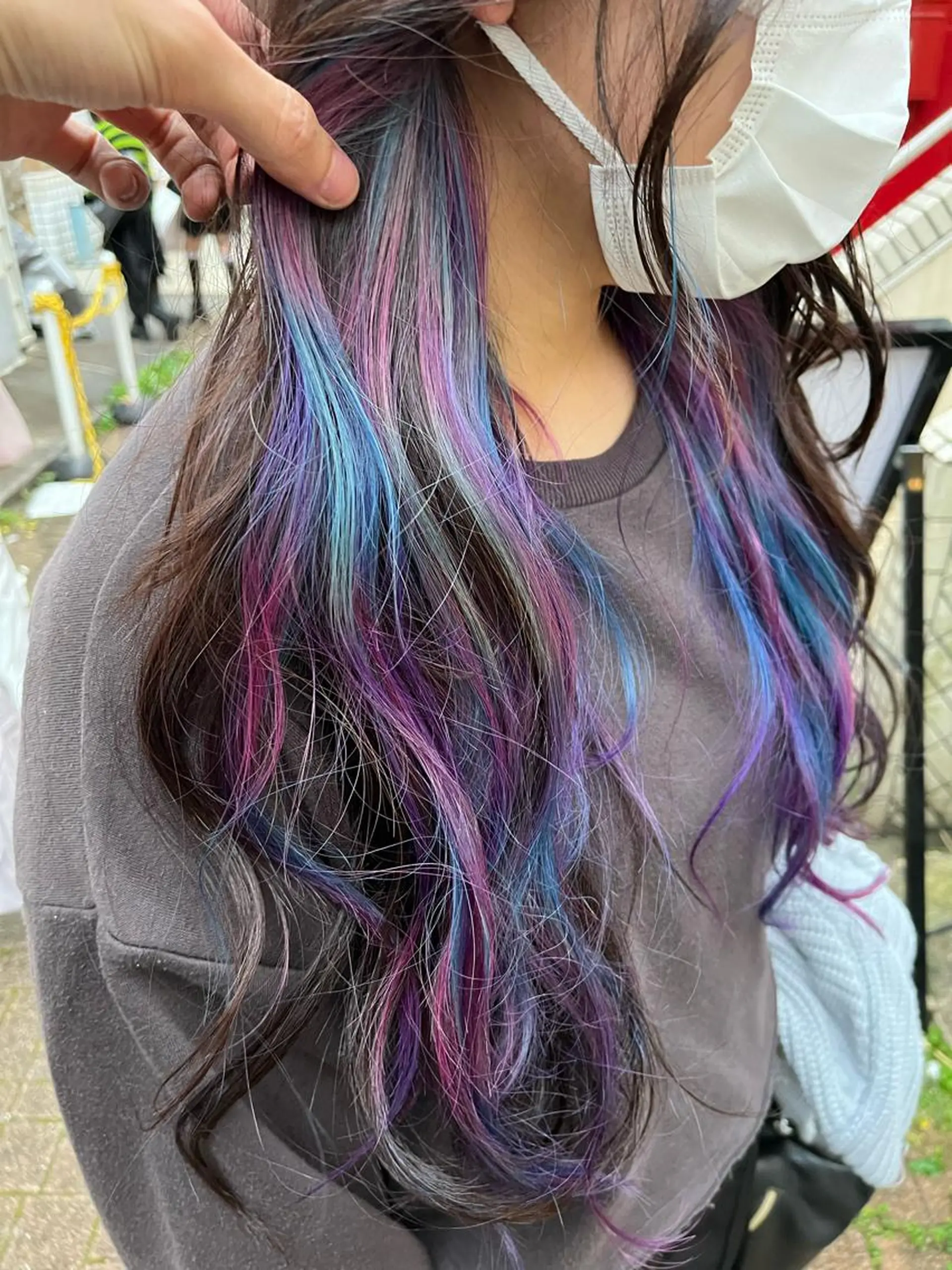 ロング カラー ショートボブ アッシュ バレイヤージュ ミストバング ベージュカラー カット ヘアカラー トリートメント 原宿サロン代表 デザインカラー伊藤卓のヘアスタイル