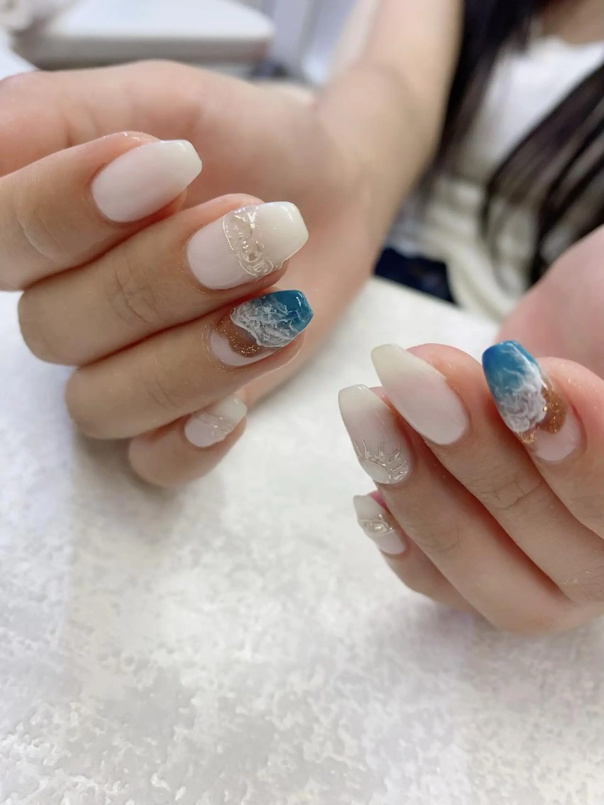 ミディアム ハンドネイル JNA認定講師🌸 RIEのネイルデザイン