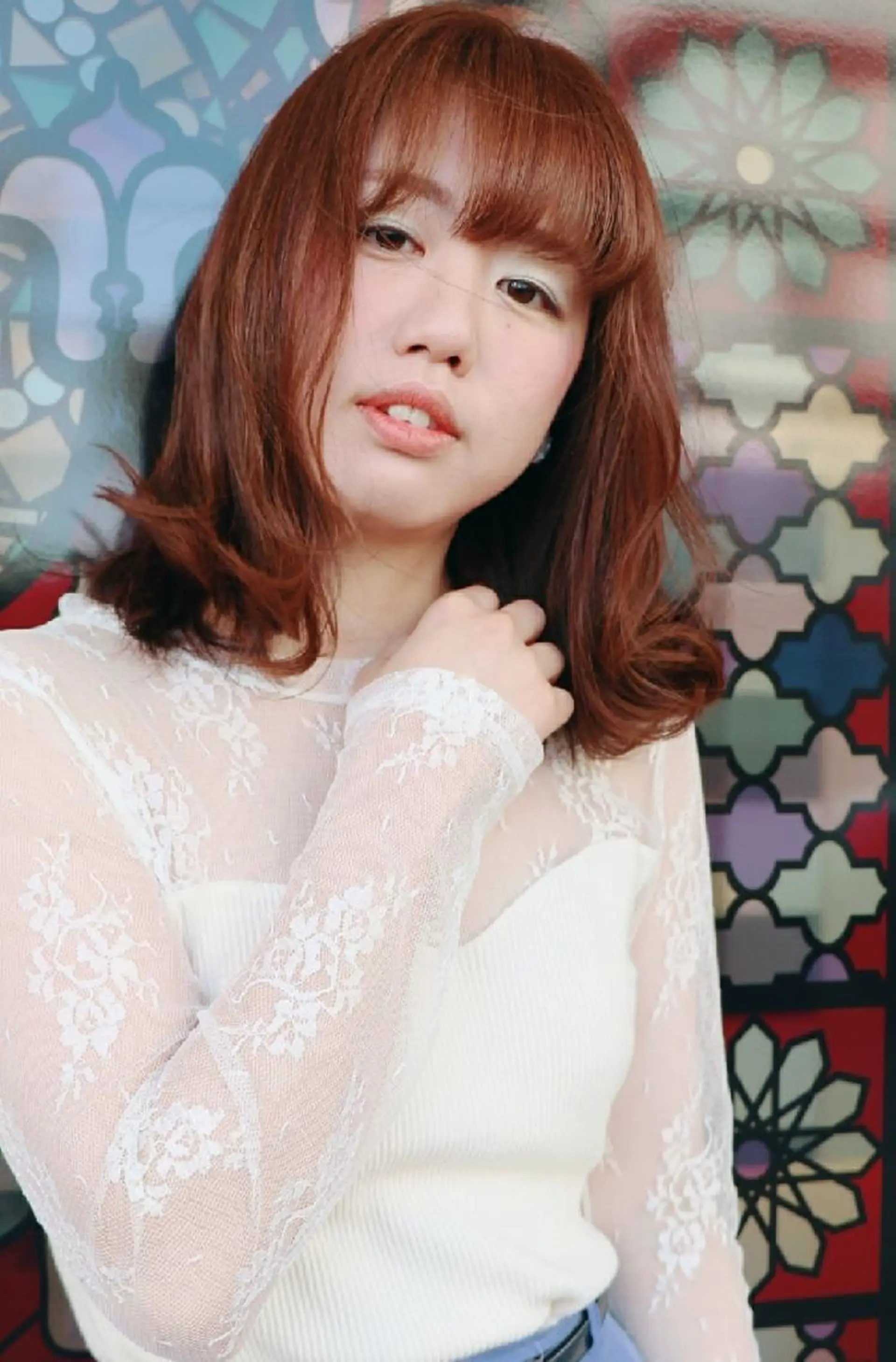 ミディアム カラー パーマ LAMP HAIR  ランプヘアー所属・徳永 博志のヘアスタイル