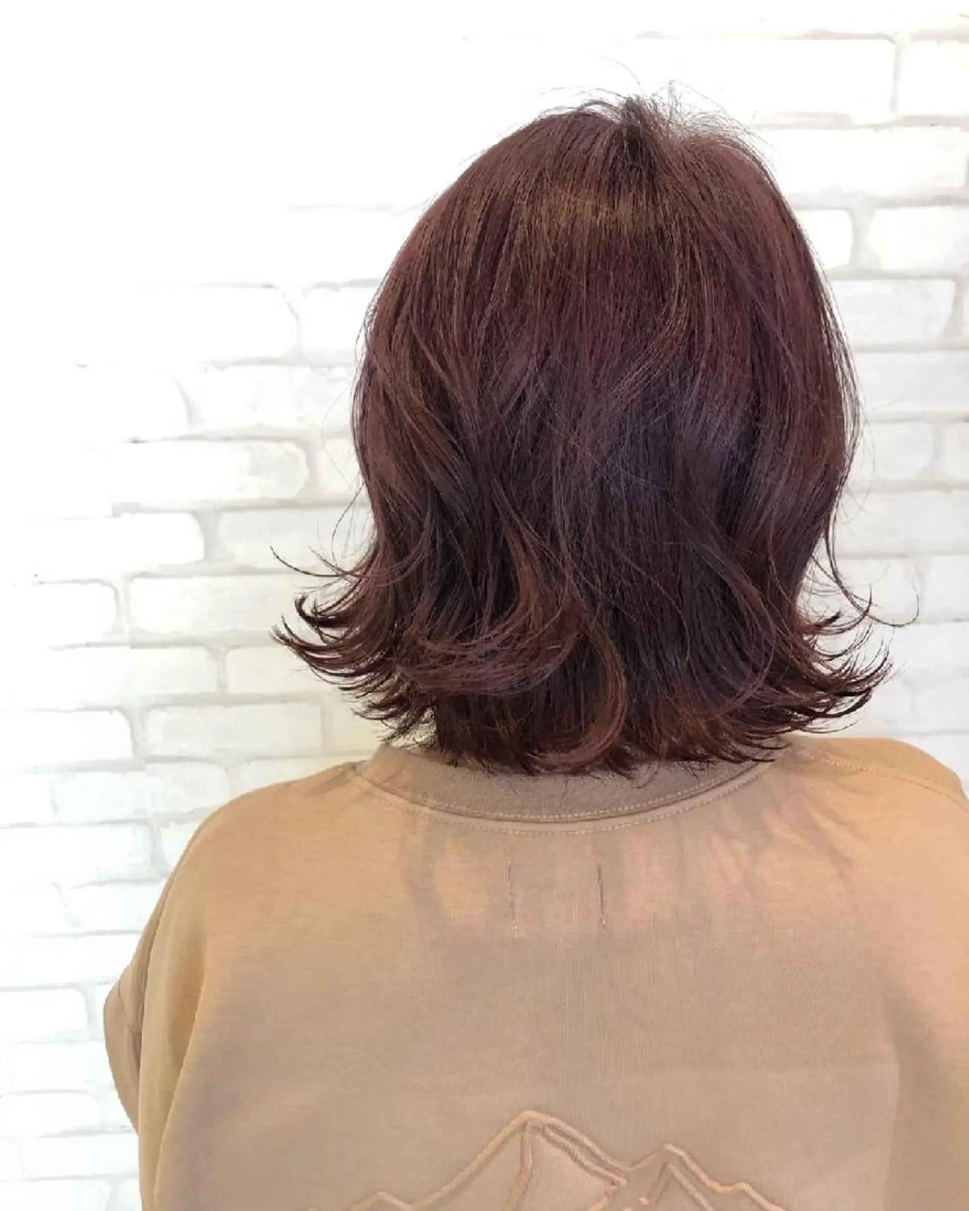 ミディアム ヘアカラー 森山 稜大のヘアスタイル