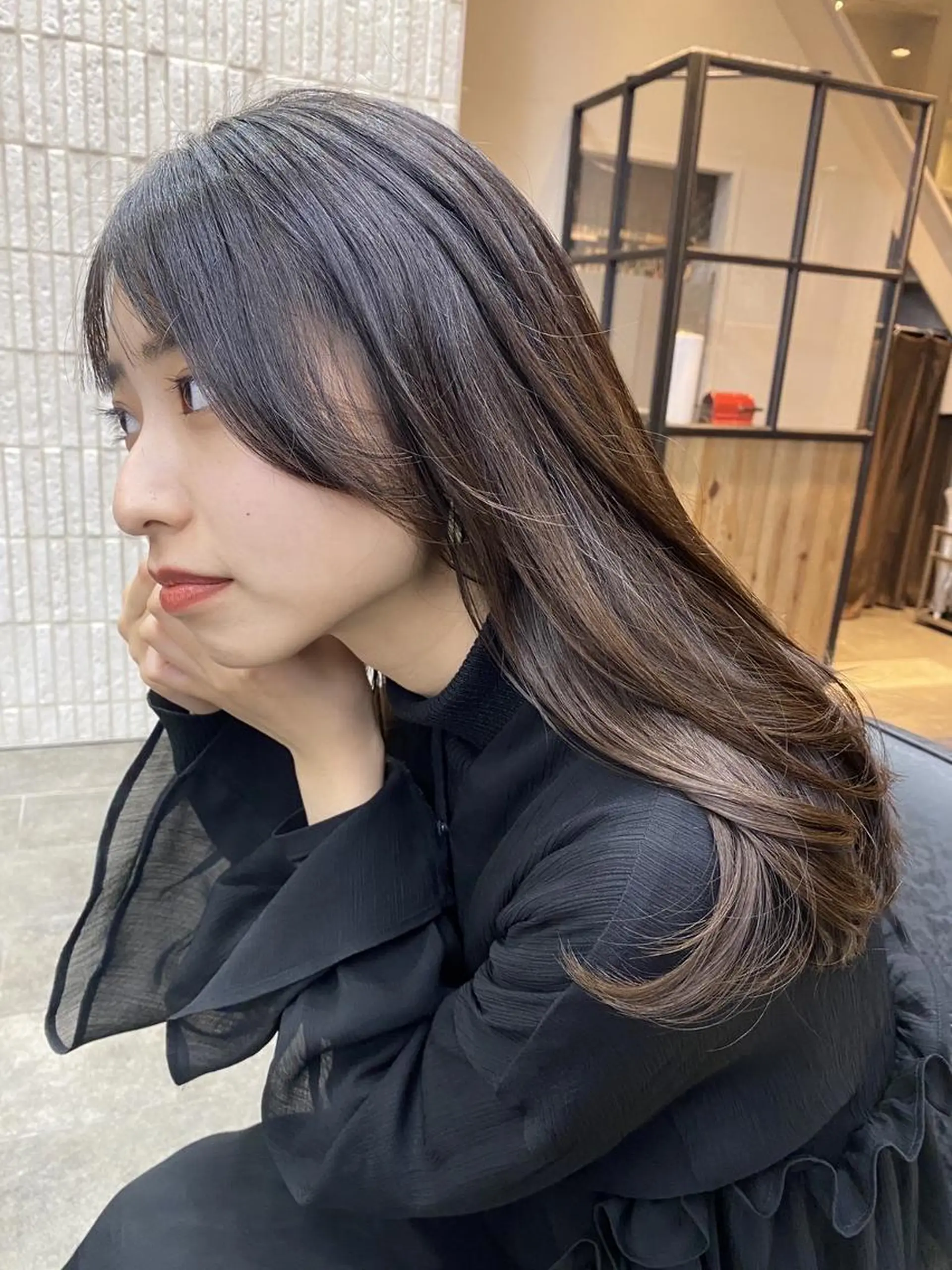 ロング カット ヘアカラー SALOWIN梅田茶屋町Suite店所属・韓国美容室出身 🌹Sana/梅田のヘアスタイル