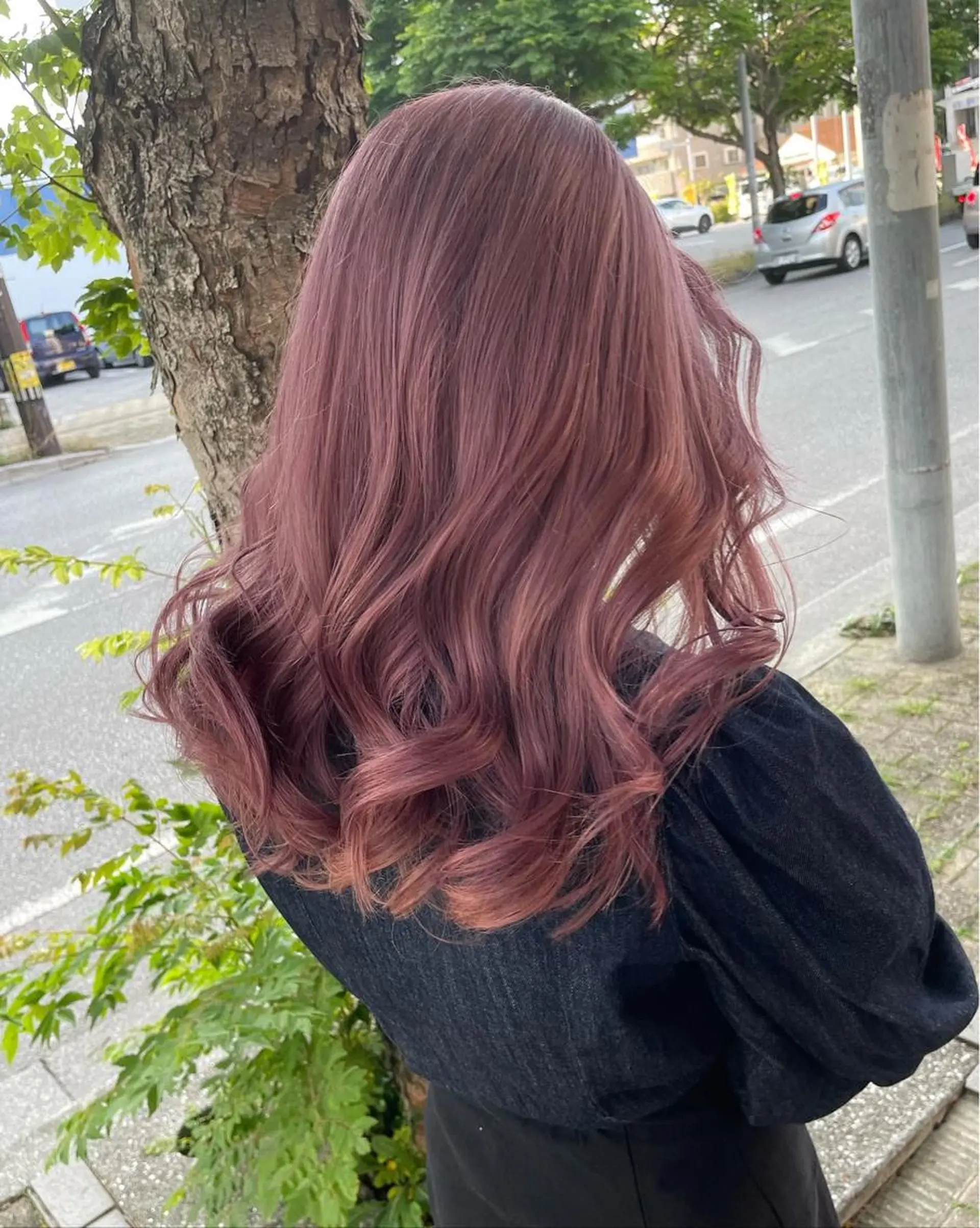 セミロング パープルカラー ヘアカラー トリートメント and K所属・and K 那覇小禄店のヘアスタイル