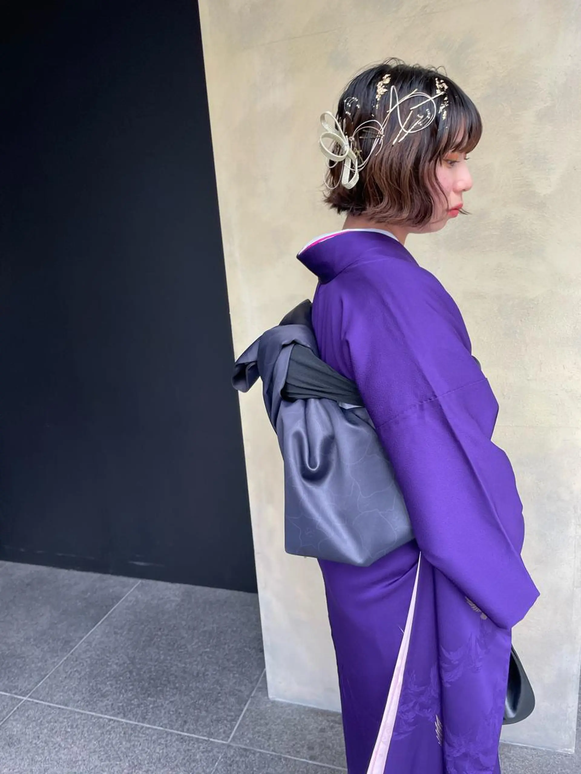 ミディアム 佐藤 奈佳子 サトウ ナカコのヘアスタイル