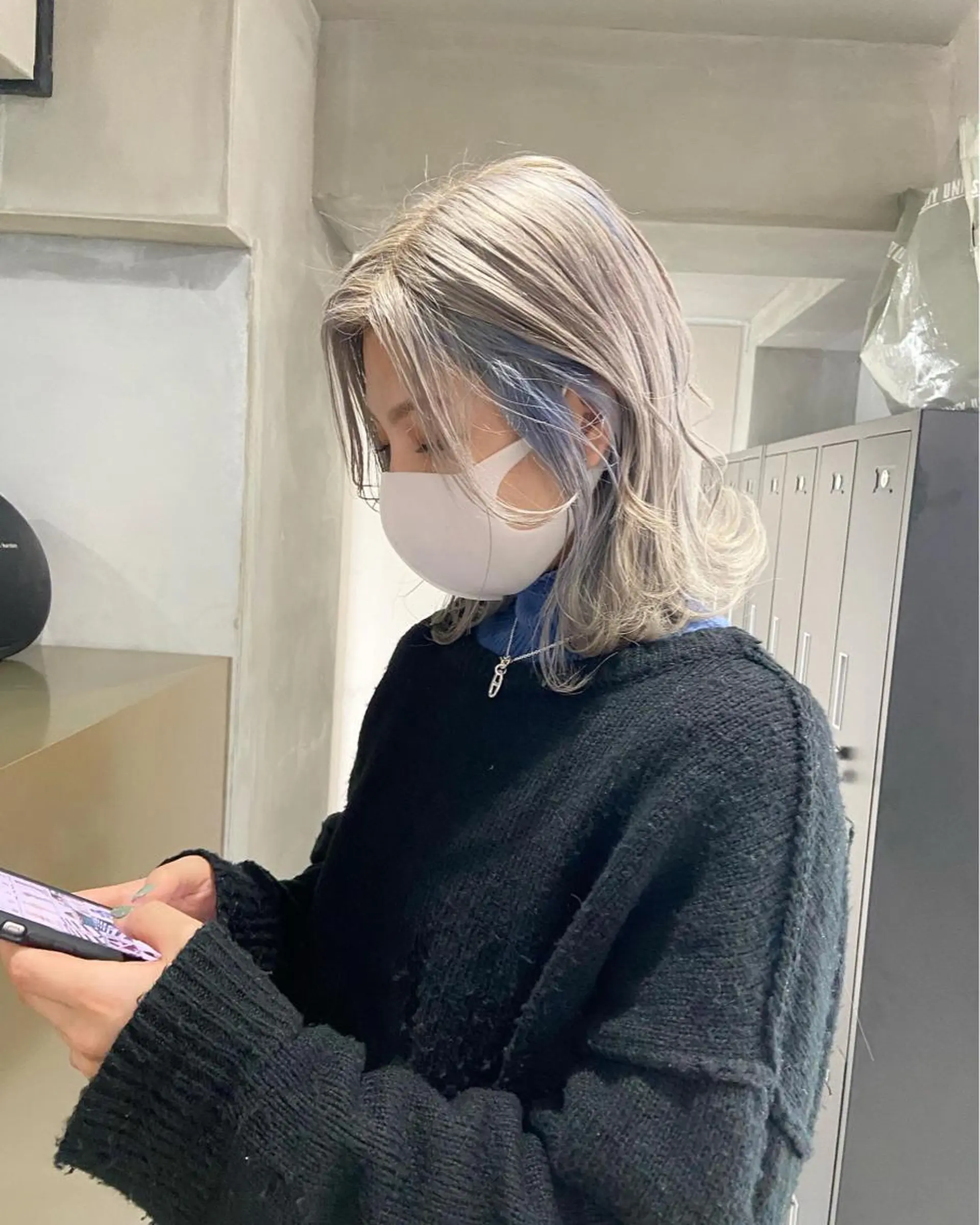 ミディアム ヘアカラー yuna/ボブカット /ハイトーンカラーのヘアスタイル