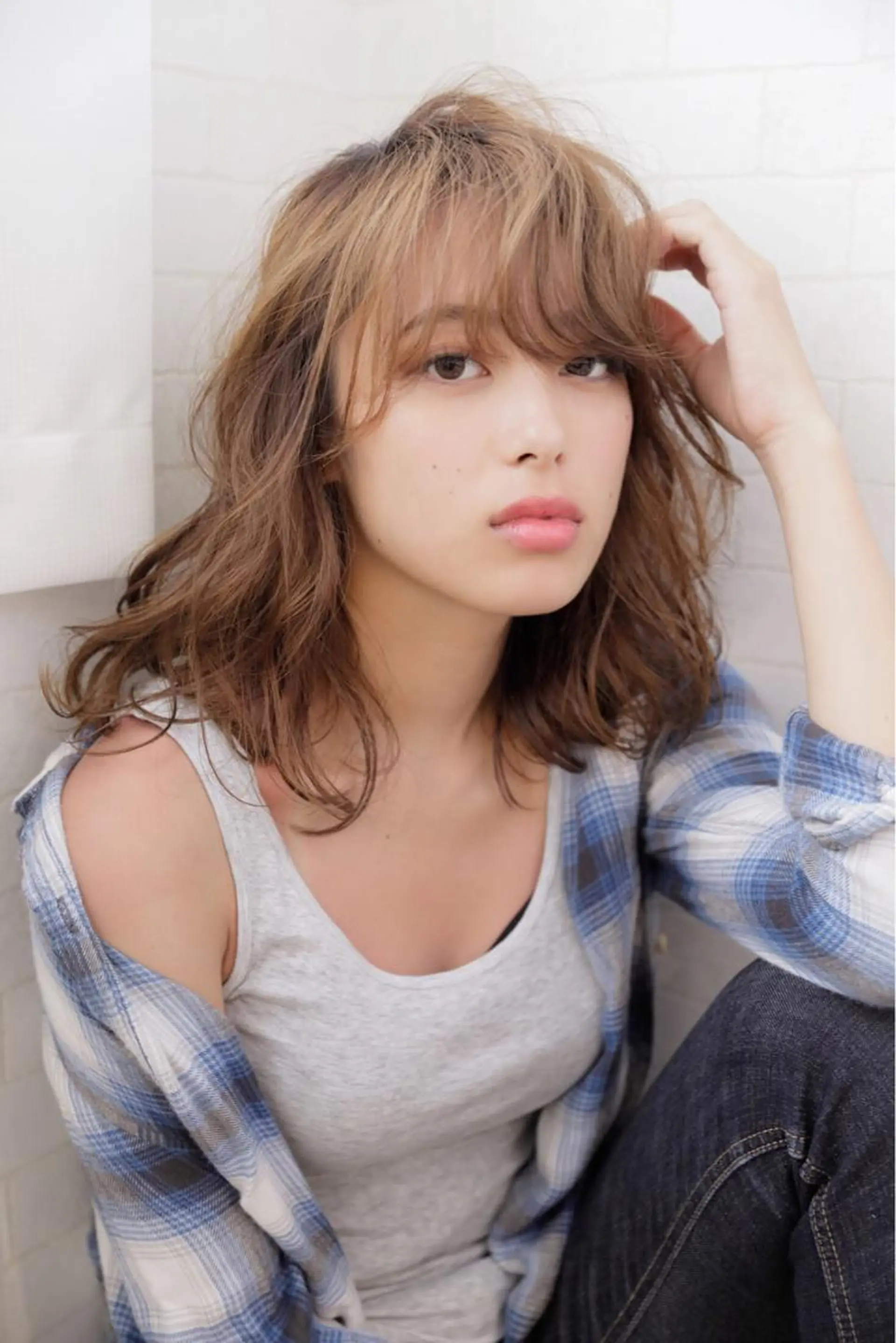 セミロング 神野 雅樹のヘアスタイル