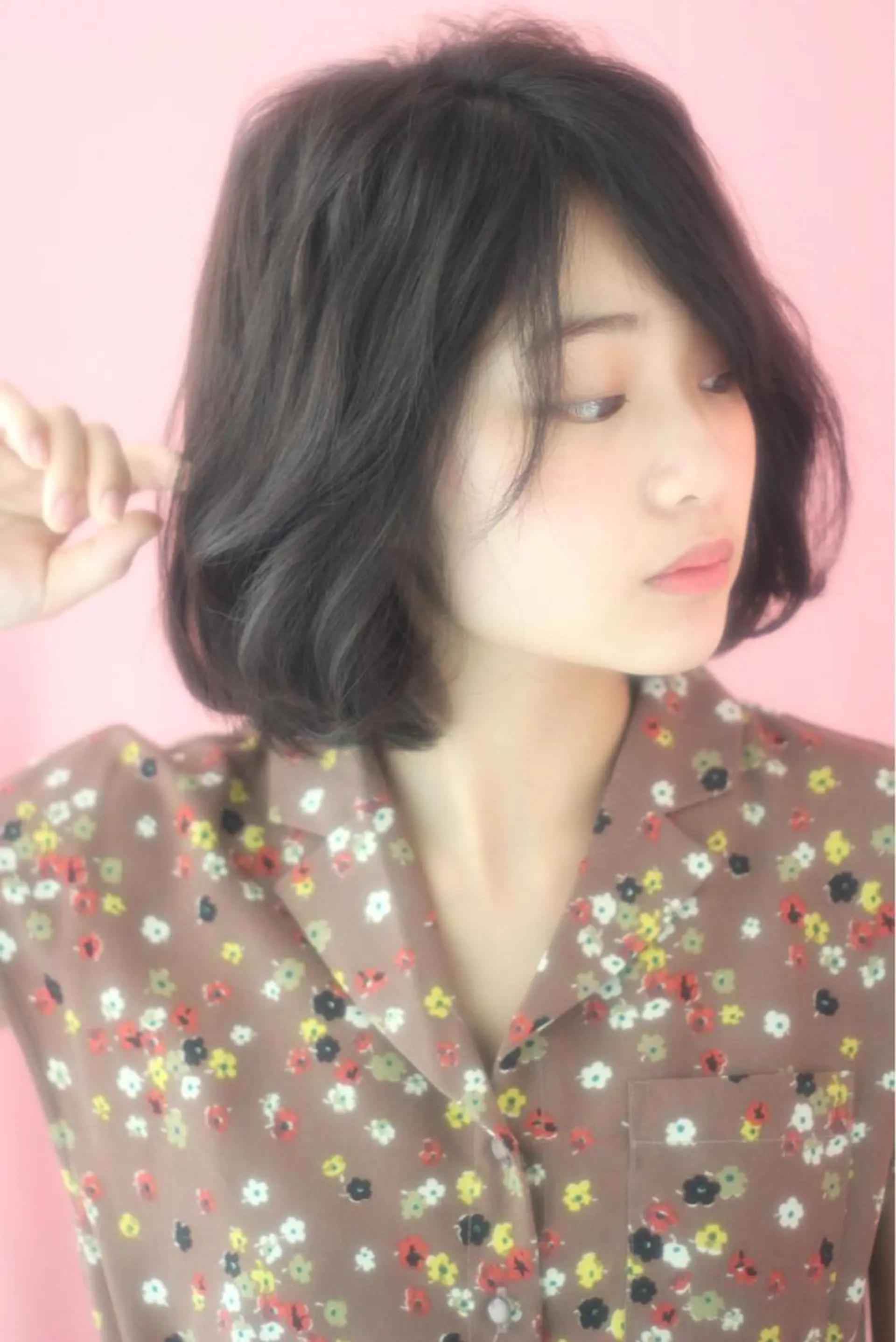 ショート ミディアム カラー パーマ ヘアアレンジ 髪質改善//縮毛矯正 This表参道のヘアスタイル