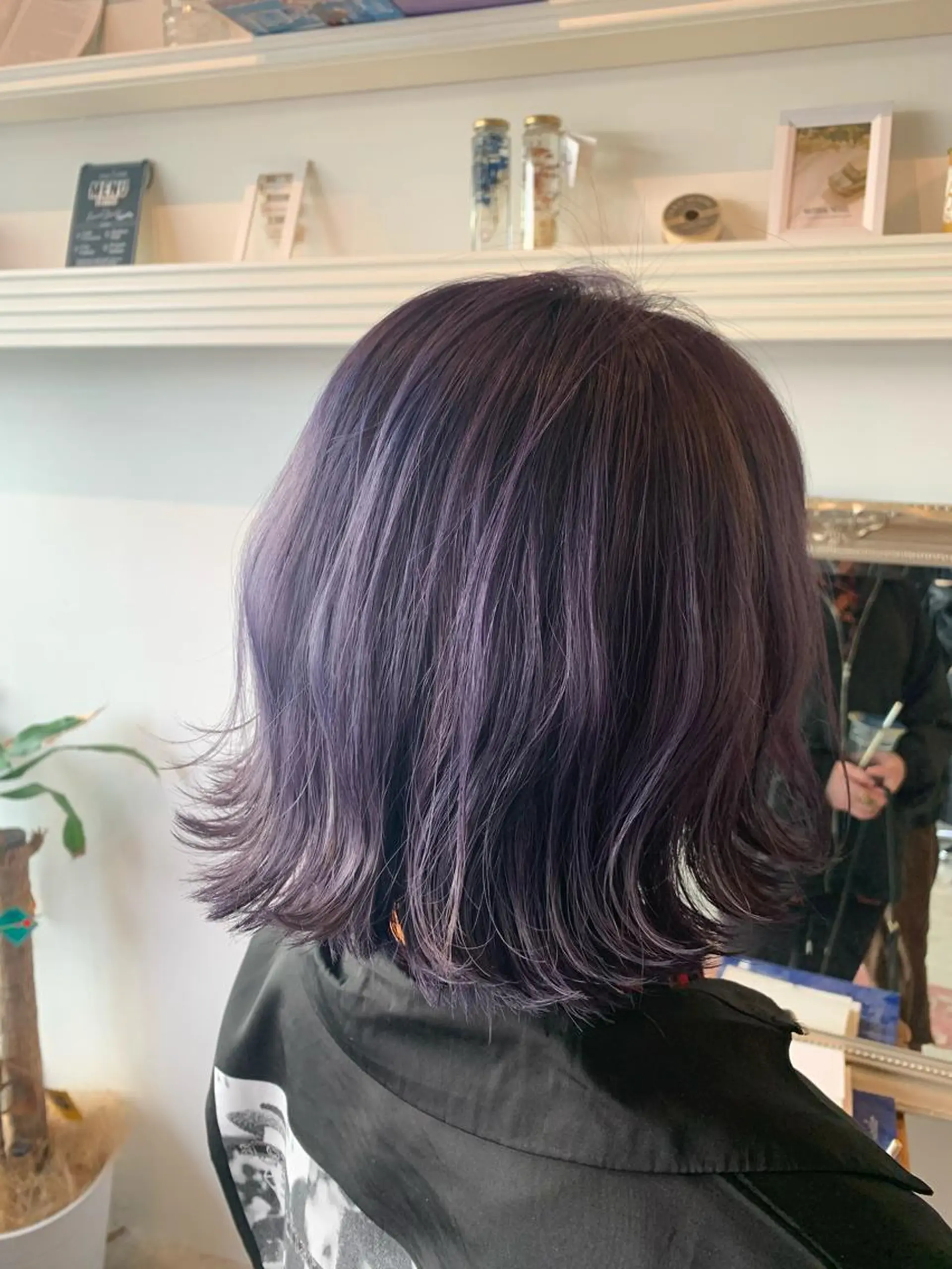 ミディアム パープルカラー ヘアカラー トリートメント ヘッドスパ ヘアセット 大宮/山口 竣也のヘアスタイル