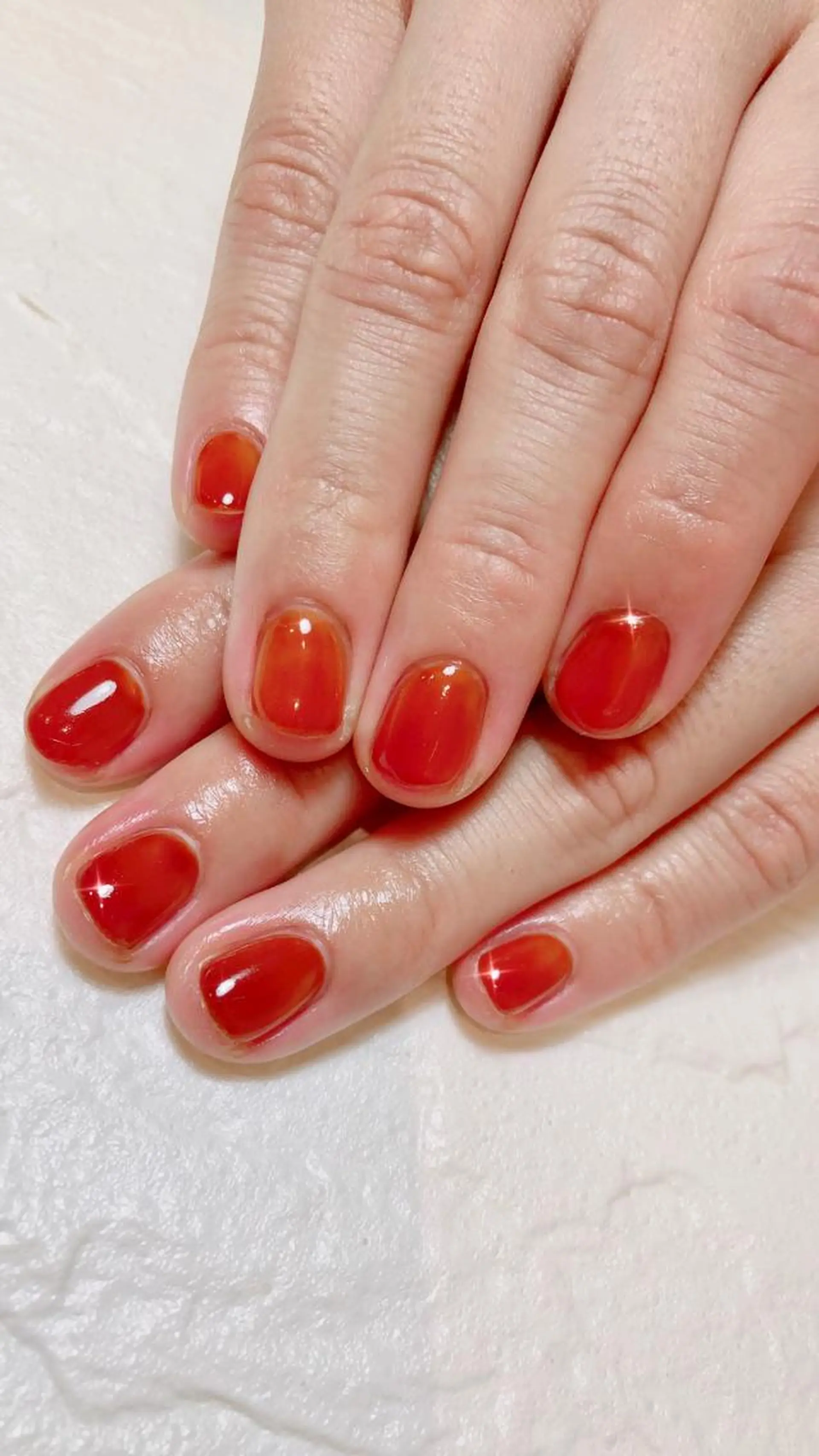 ミディアム カラー キッズ ネイル マツエク・マツパ ハンドネイル ハンドケア 💎ビューティサロン 湘南　RIRAN💎のネイルデザイン