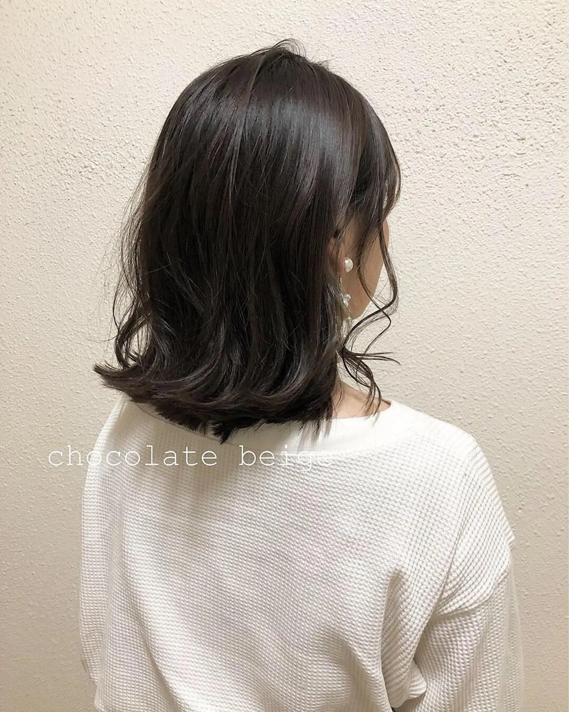 ミディアム カラー カット ヘアカラー トリートメント ツキノキ ミナのヘアスタイル