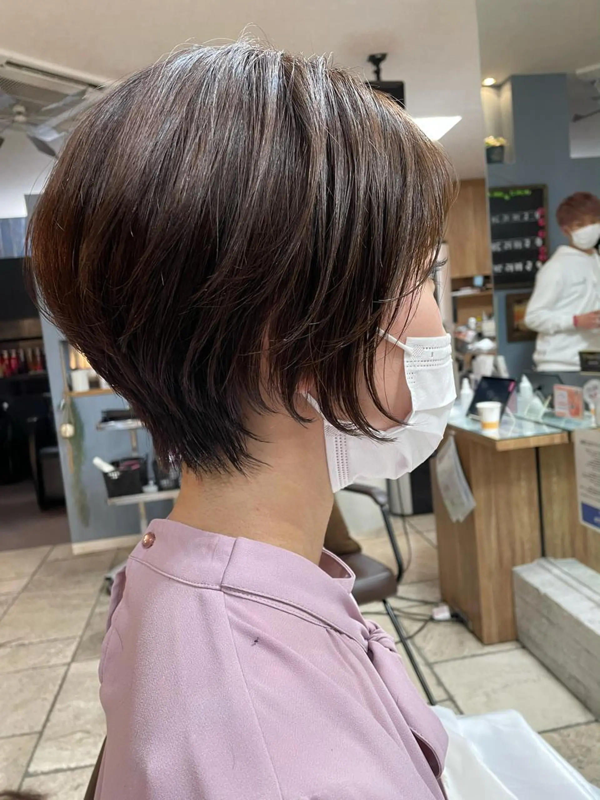 ショート カラー ハンサムショート ショートヘア ハッシュカット/ボブ /レイヤー/彩奈のヘアスタイル