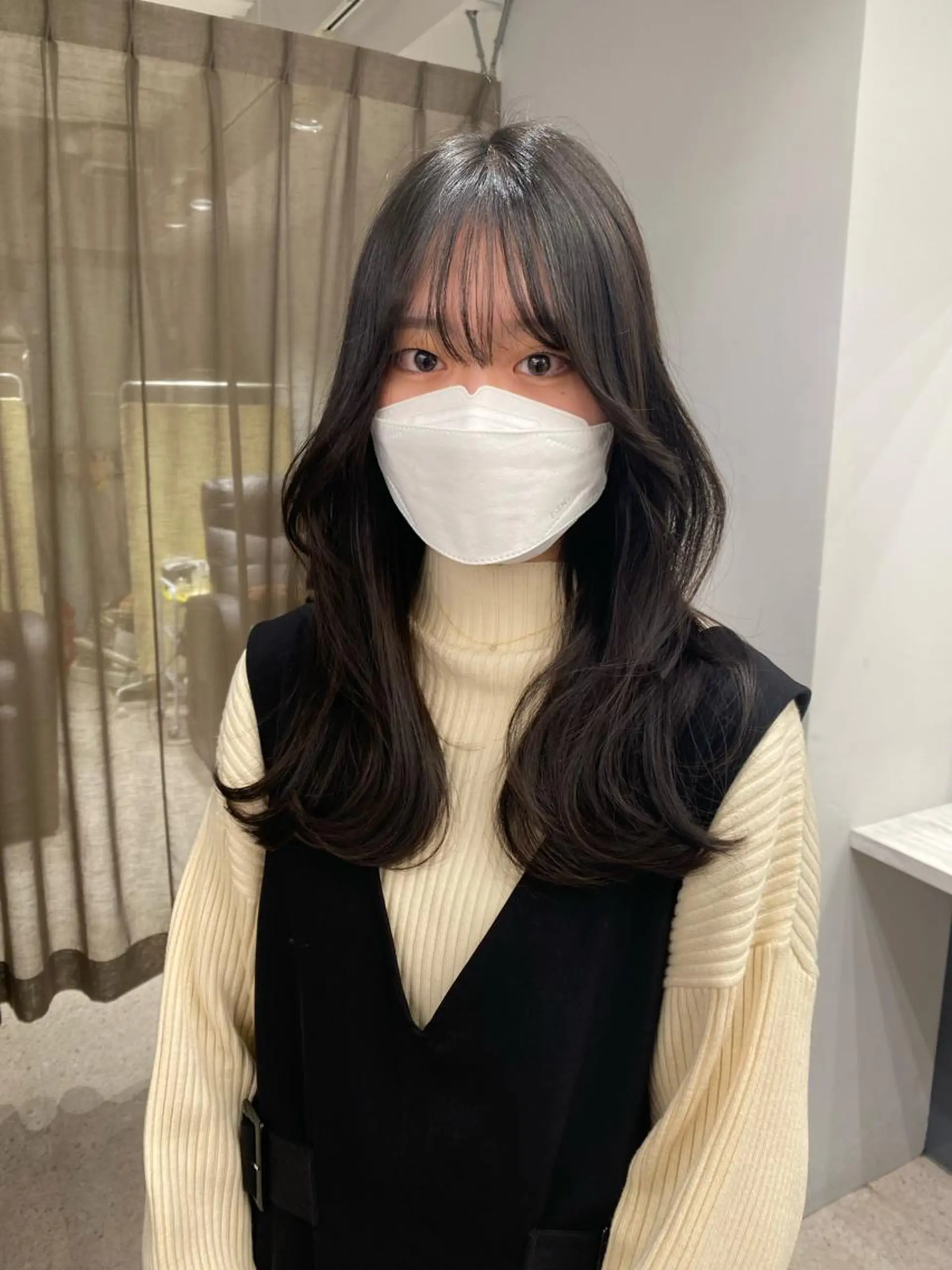 ロング 京都レイヤーカット/ 縮毛矯正/羽柴りくのヘアスタイル