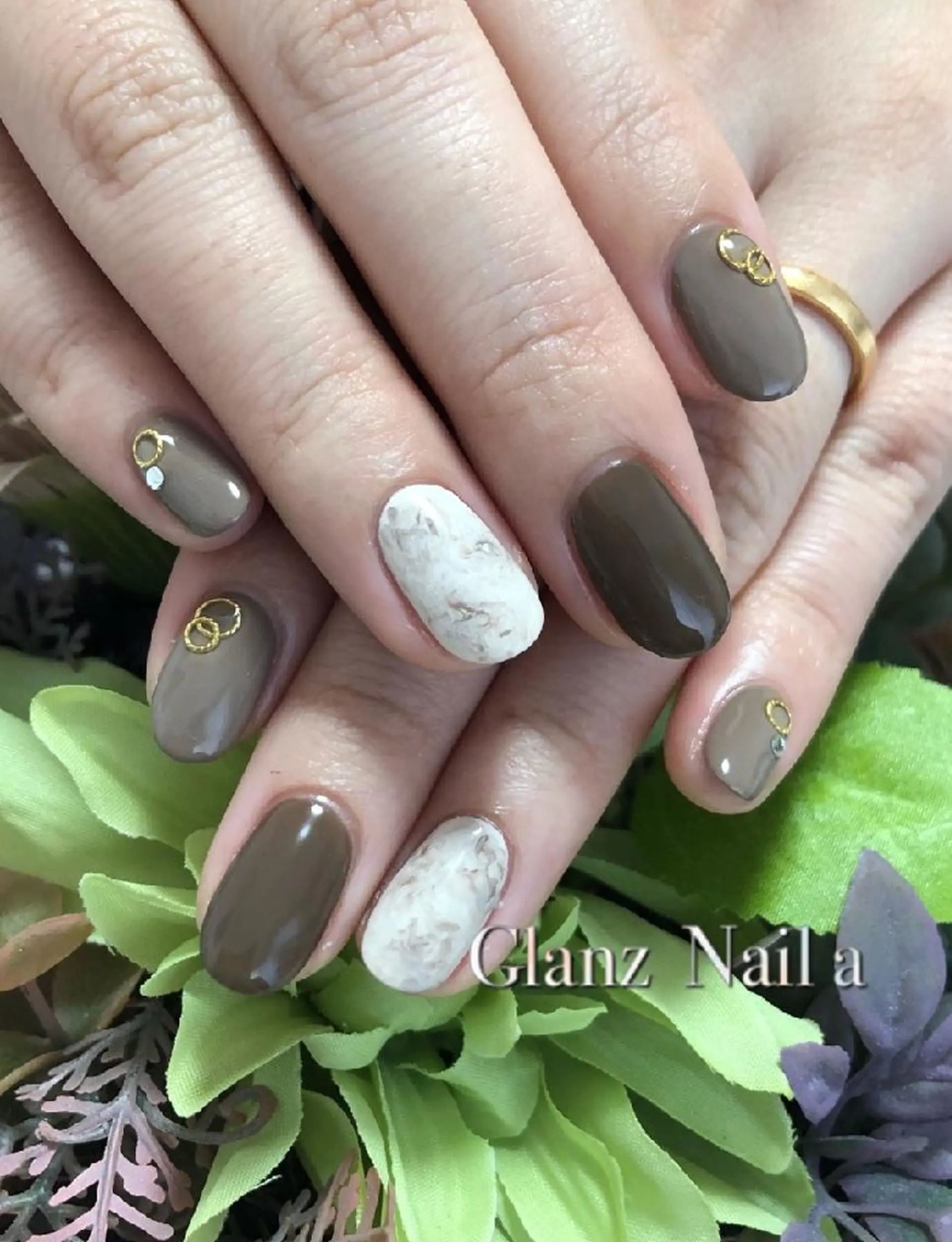 ネイル 大理石ネイル(マーブル) Glanz  Nail aのネイルデザイン
