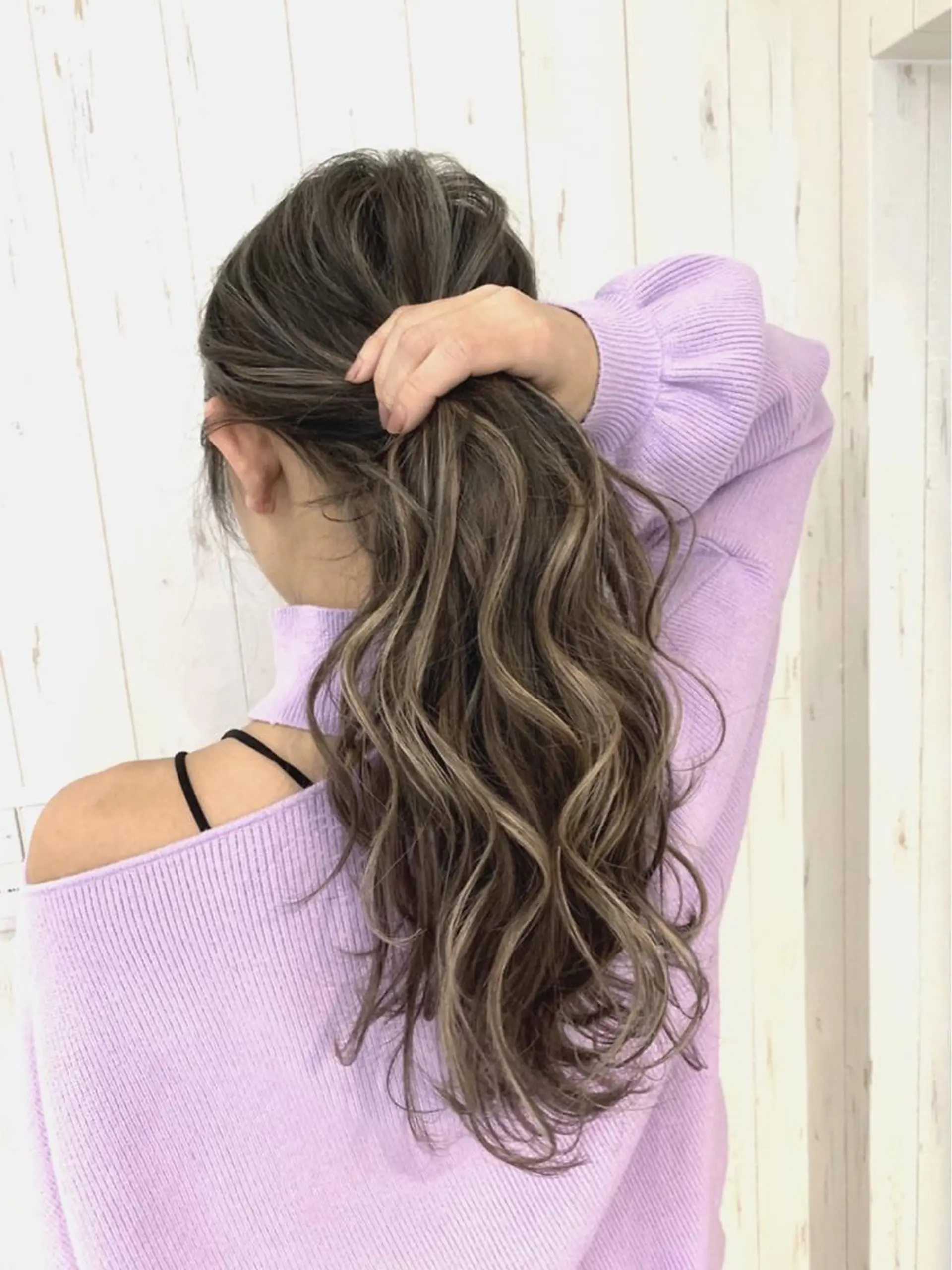 ロング カラー ヘアアレンジ Device ディバイスのヘアスタイル