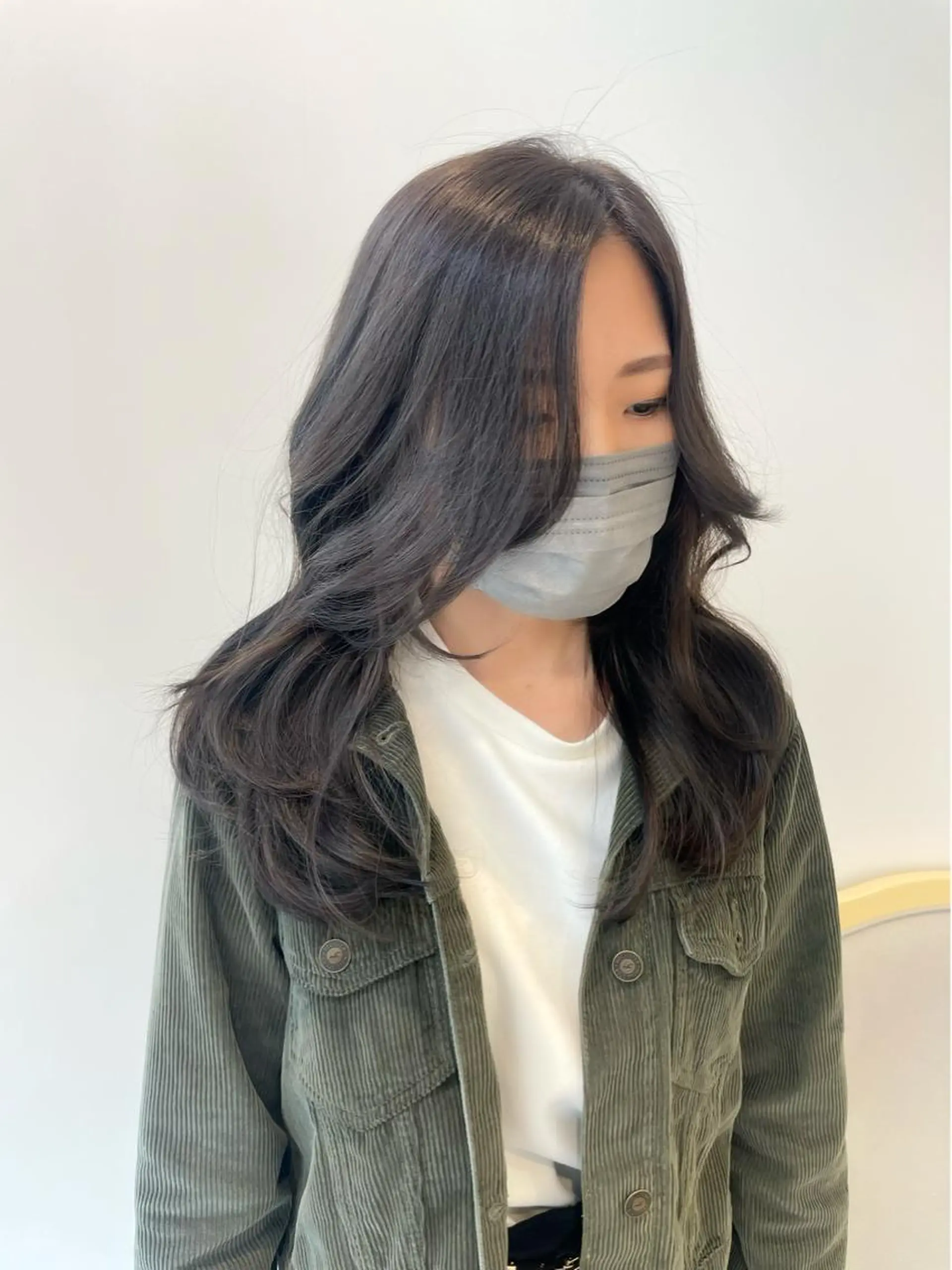 ロング カラー 韓国レイヤーカット/ ダブルカラーのヘアスタイル