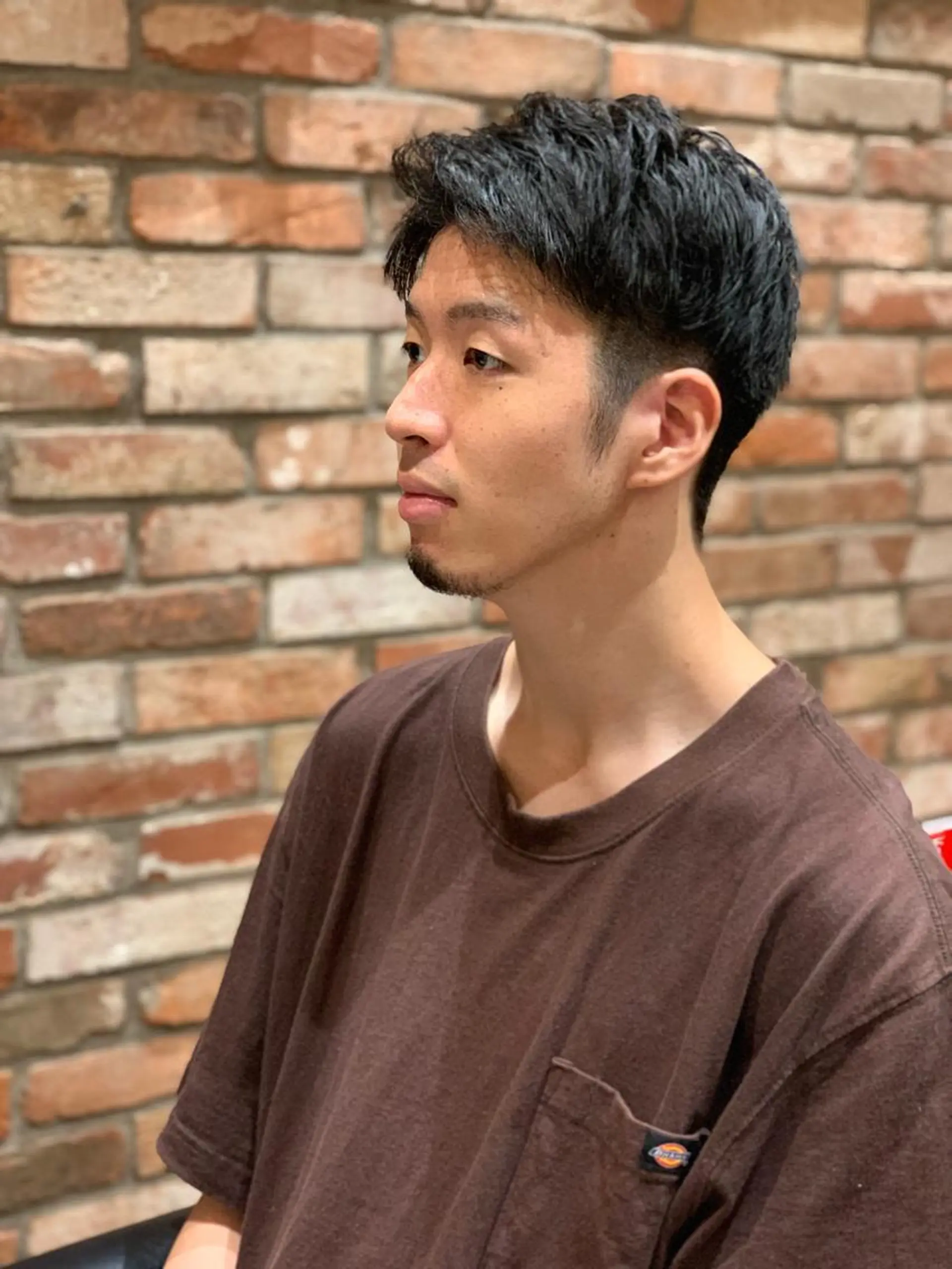 ミディアム パーマ メンズ HIROGINZAプレミアムバーバー赤坂店所属・田中 千恩のヘアスタイル