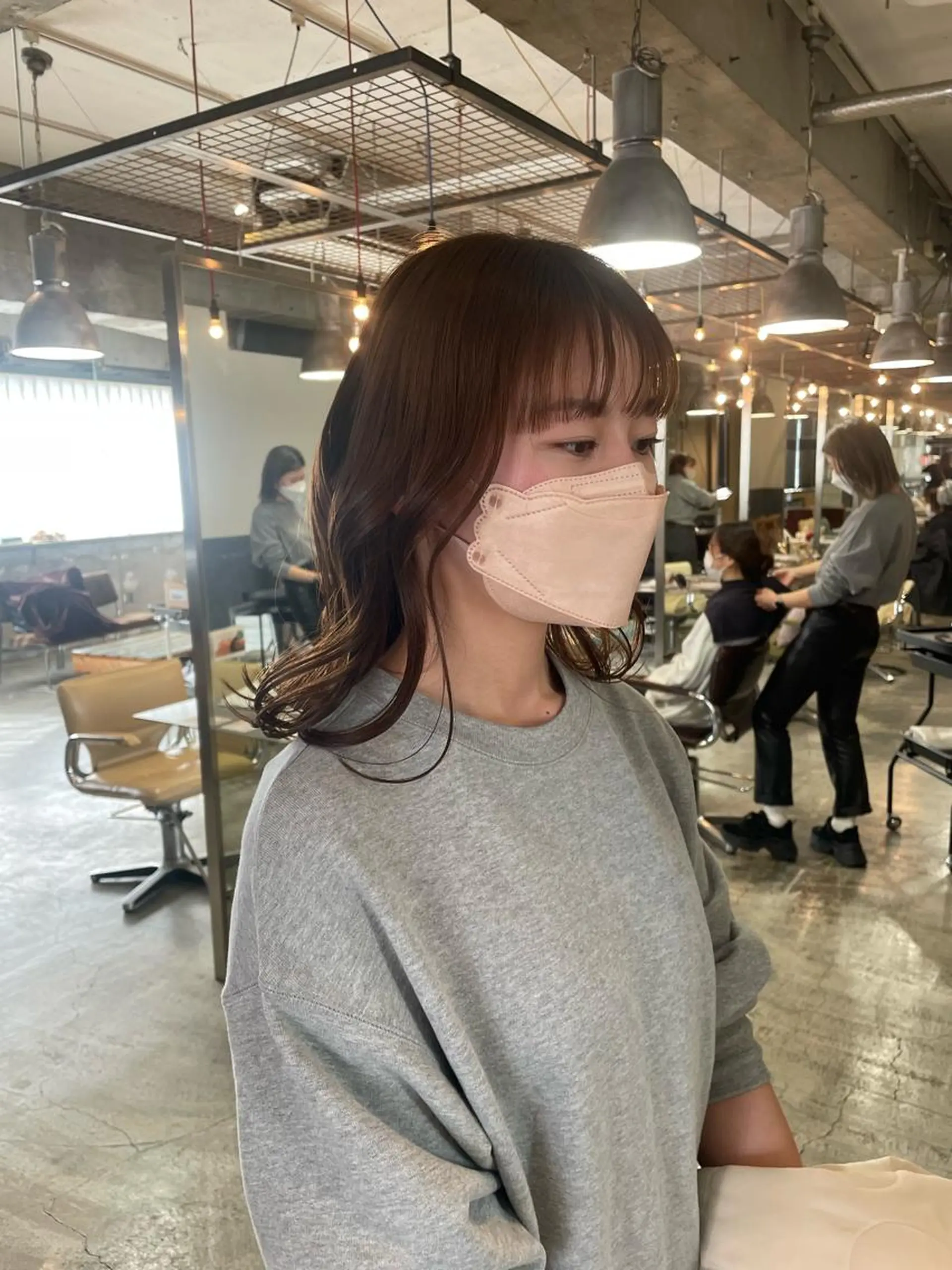 ミディアム カラー ベージュカラー ブリーチ ブリーチなしカラー ショートカット募集中 /NAGISAのヘアスタイル