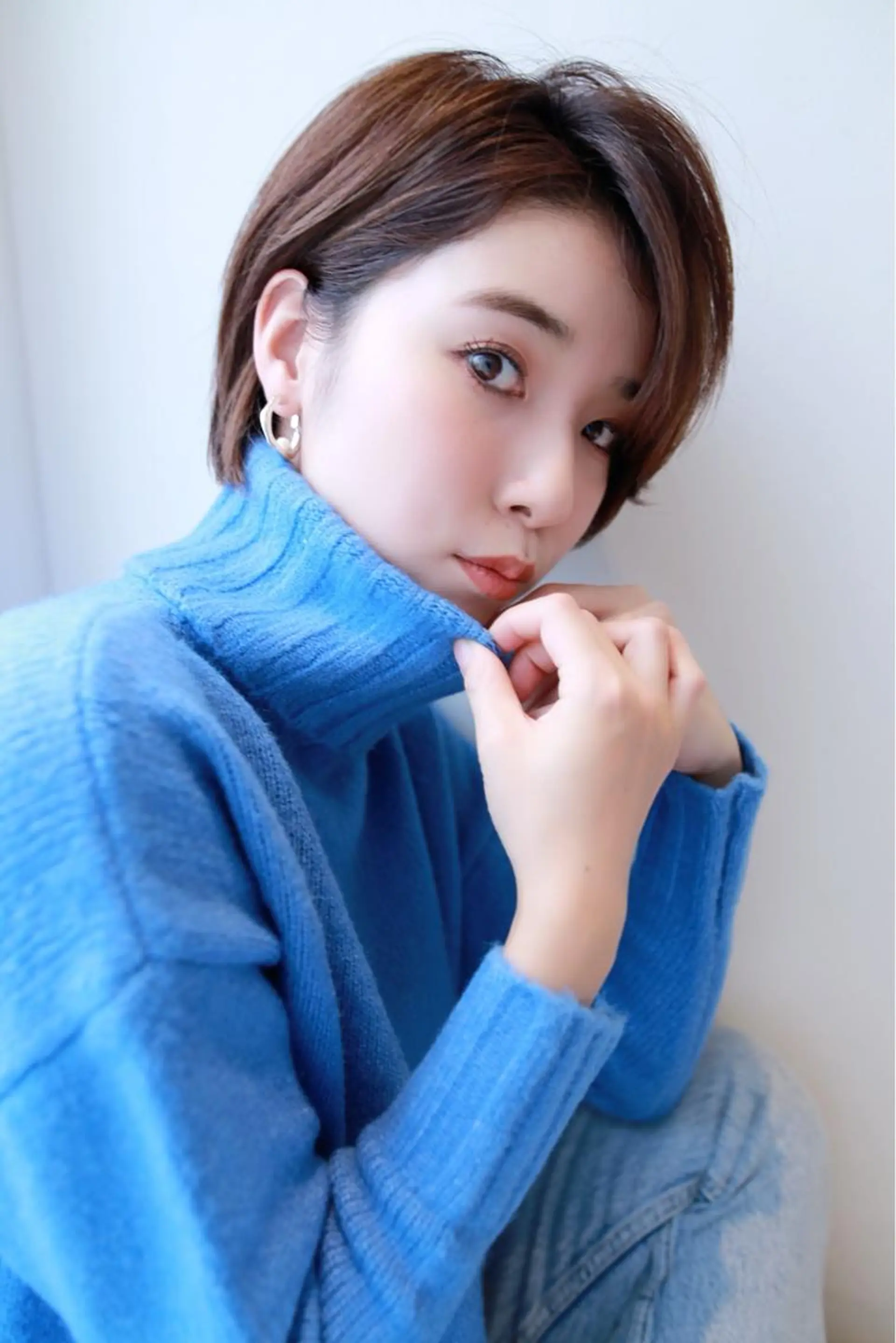 ショート カラー パーマ トップスタイリスト 💙藤原 純のヘアスタイル