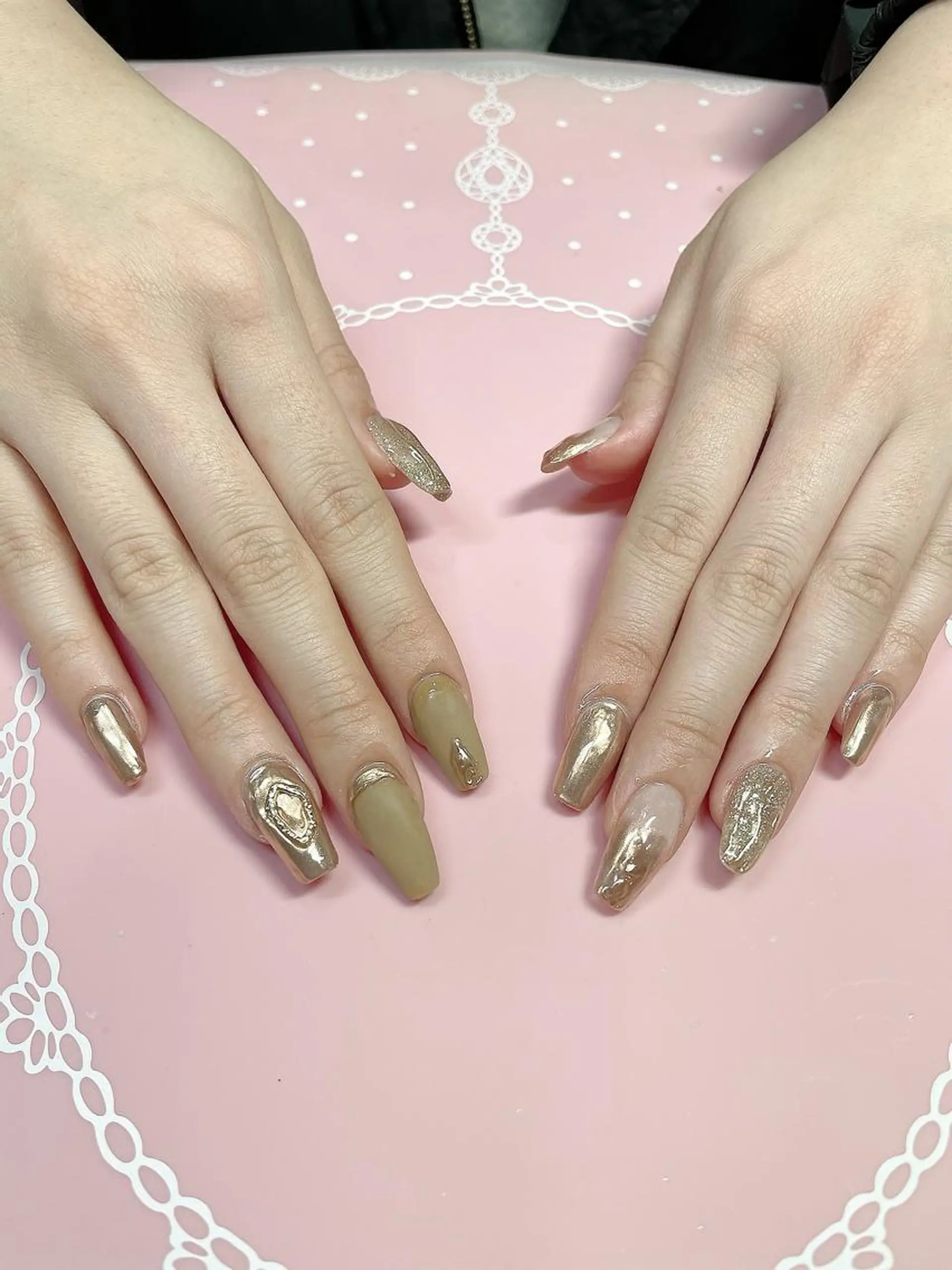 セミロング ネイル ハンドネイル 《LB》ラブリエ Nail&eyeのマツエク・マツパデザイン