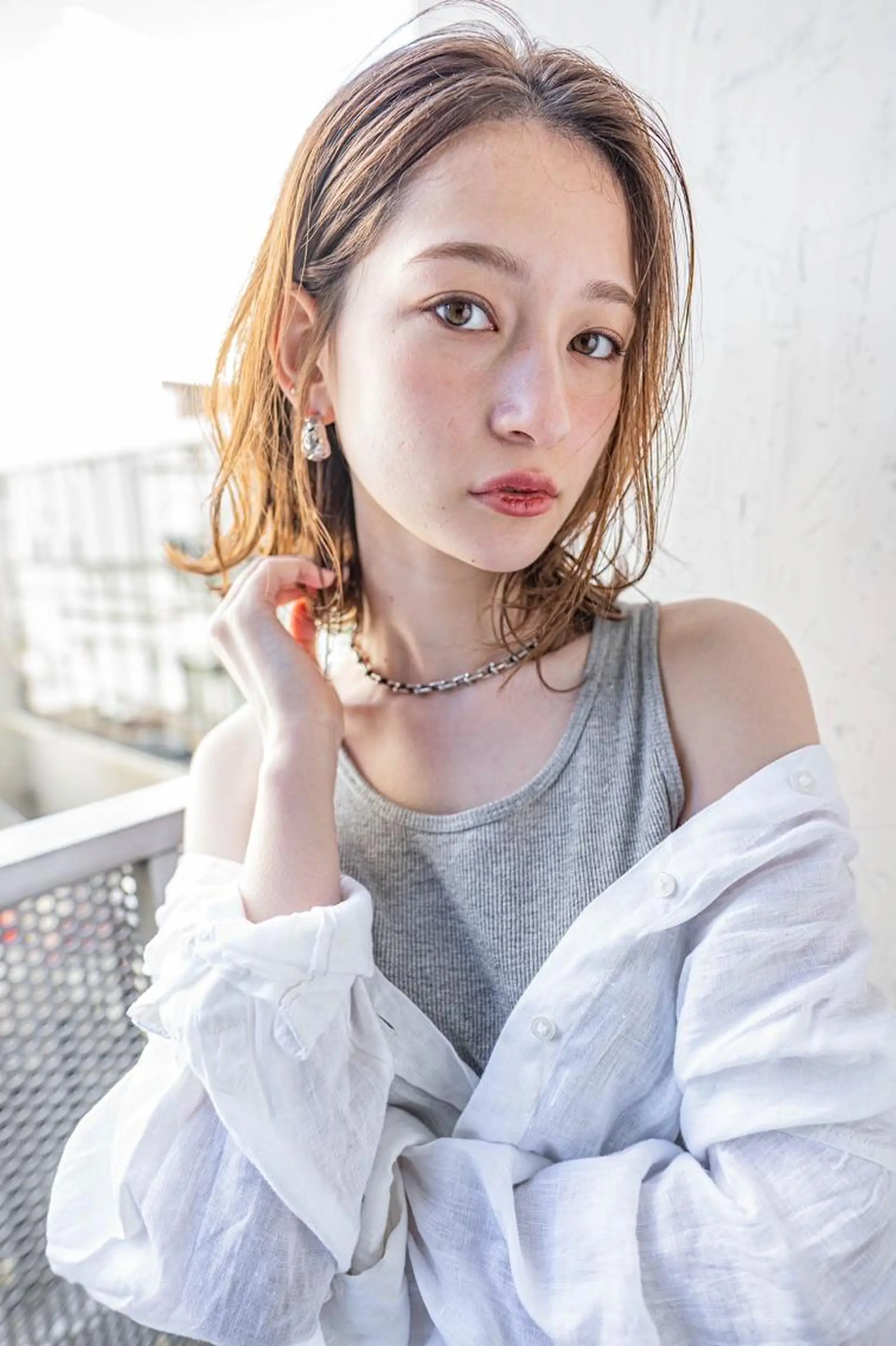 ミディアム カラー ヘアアレンジ ミディアムパーマ アクアカラー ダブルカラー グラデーションカラー ハイライトカラー 🎊LUZ🎊_公 式_🩵髪質改善🩵のヘアスタイル