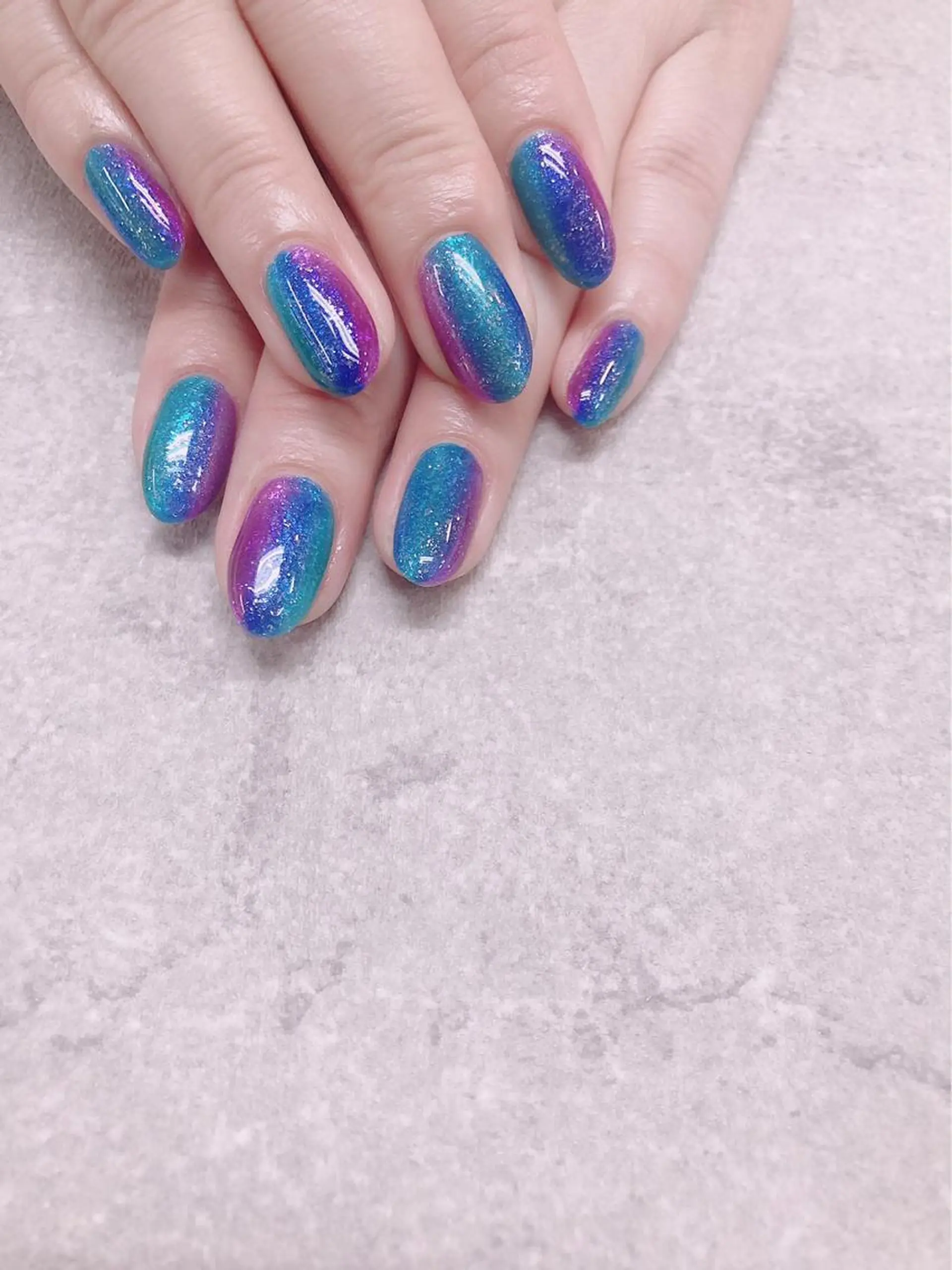 ネイル ブルー グラデーション FASTNAIL PLUS 新宿店のネイルデザイン