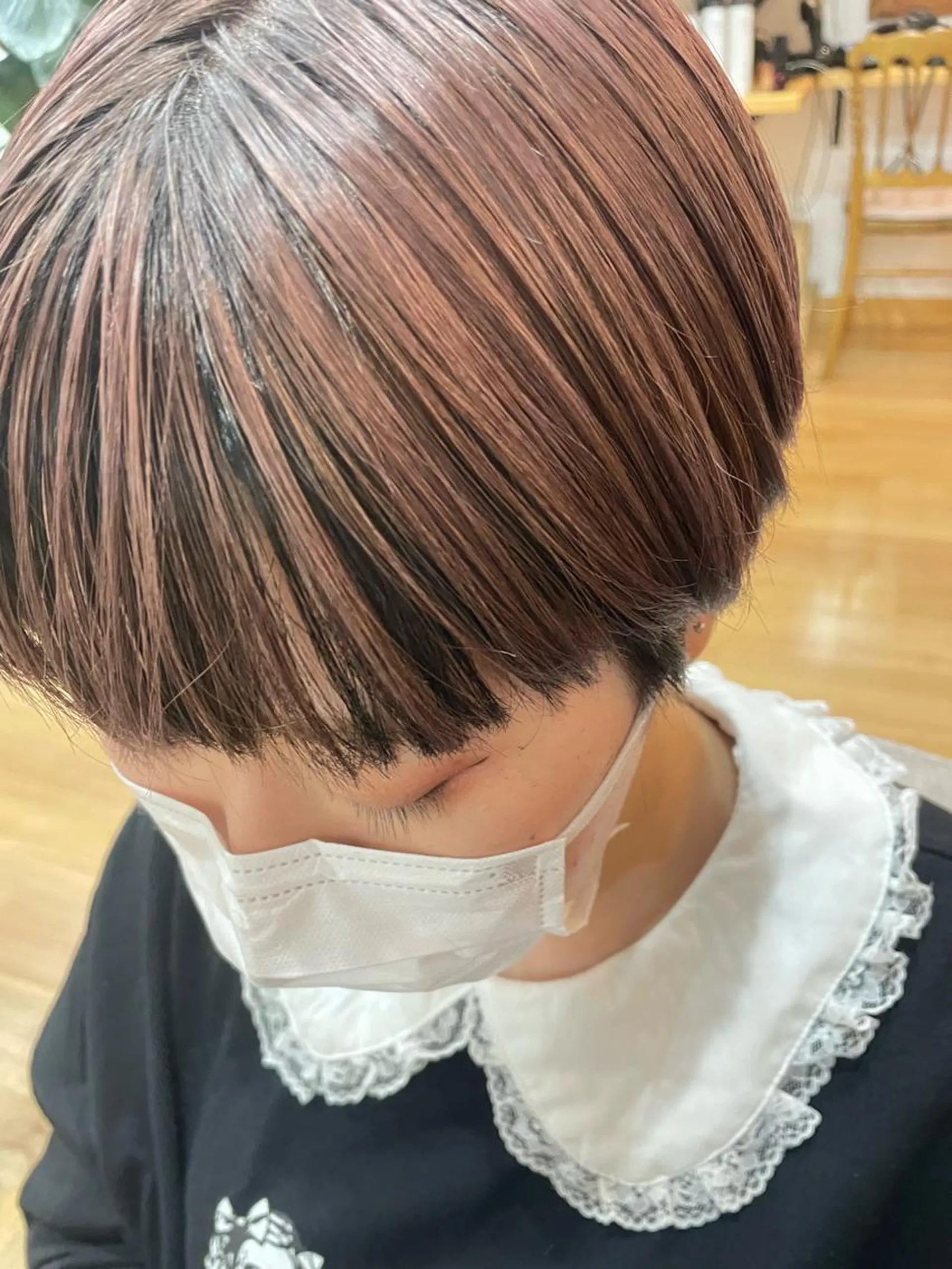 ショート カラー ブリーチ バイオレットカラー Era Hatsuneのヘアスタイル