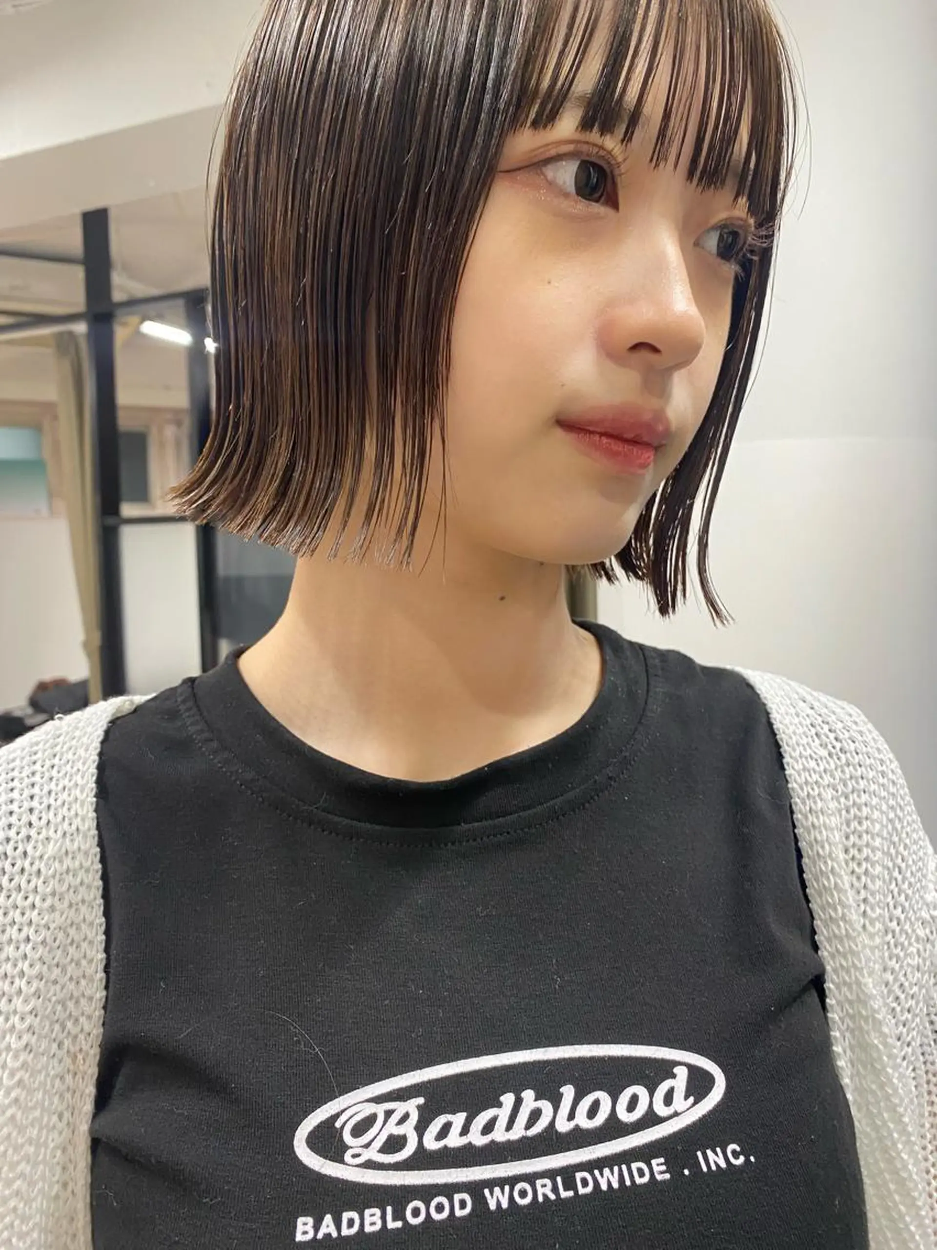 ショート カラー カット センターパート/ 暖色カラーayuのヘアスタイル