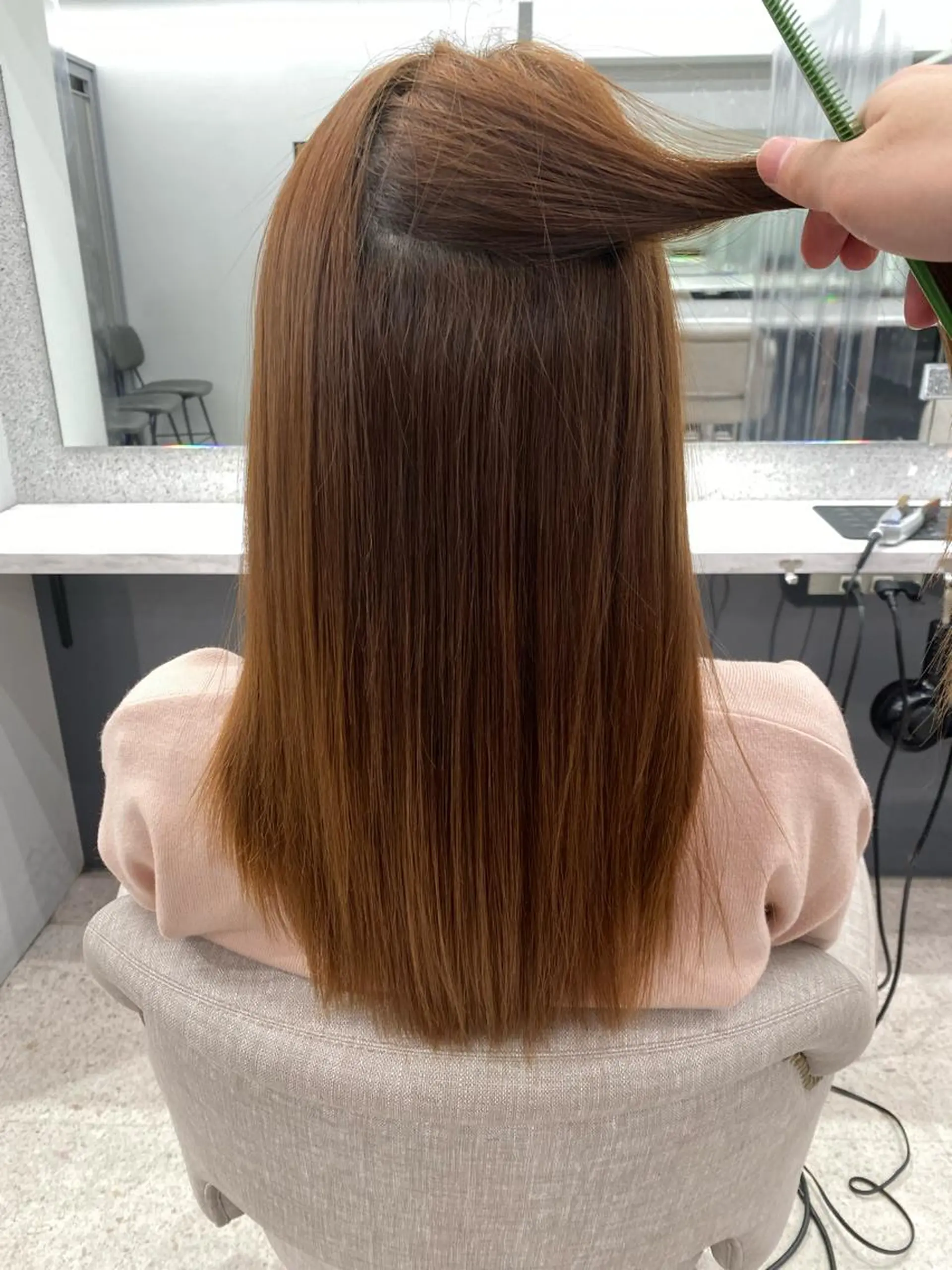 ロング カット ヘアカラー 縮毛矯正 トリートメント 京都レイヤーカット/ 縮毛矯正/羽柴りくのヘアスタイル