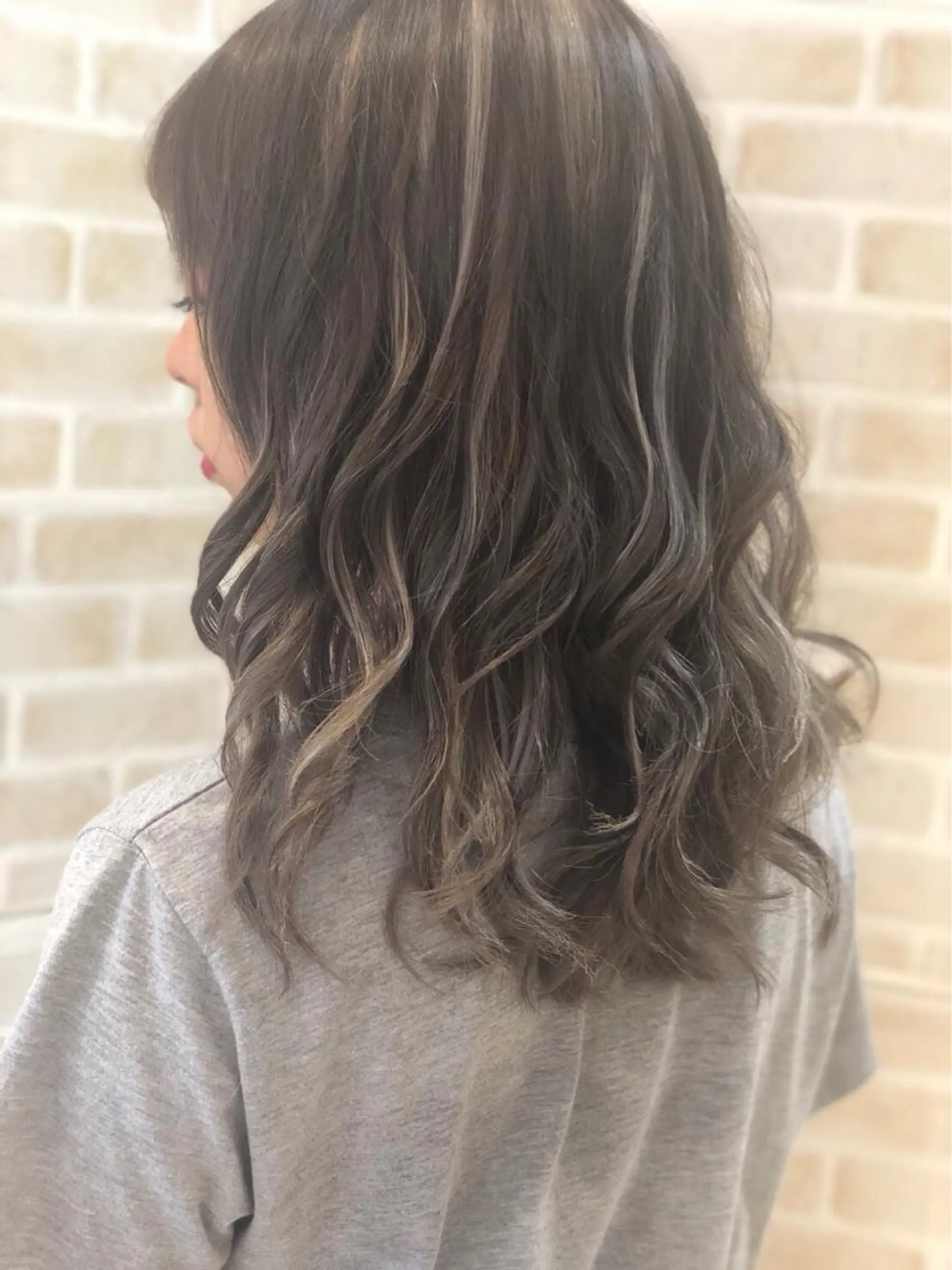 セミロング カラー カット パーマ Ash 武蔵境店のヘアスタイル
