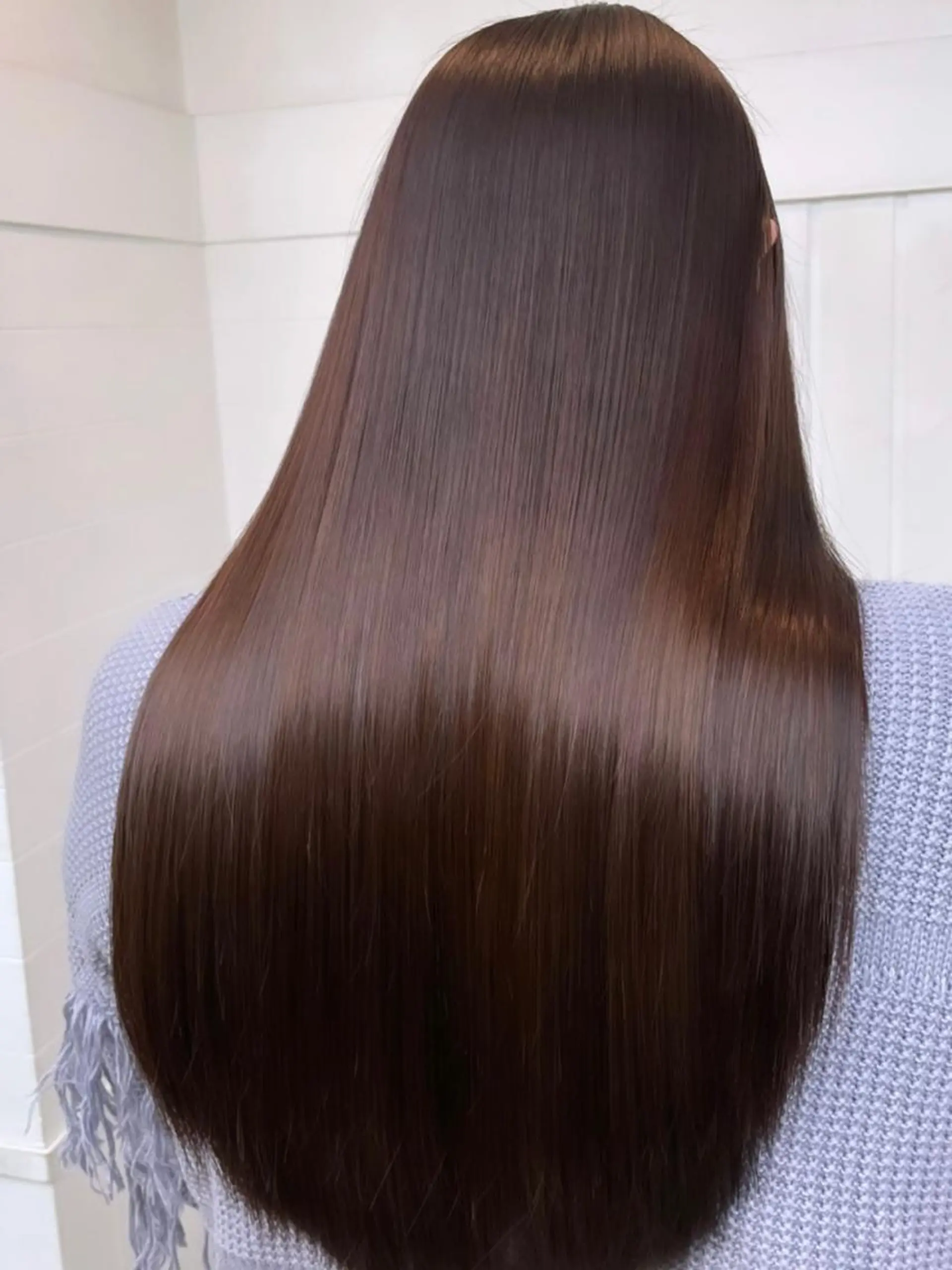 ロング カラー アディクシーカラー アッシュ バレイヤージュ ベージュカラー ブリーチ N° +aero 横浜のヘアスタイル