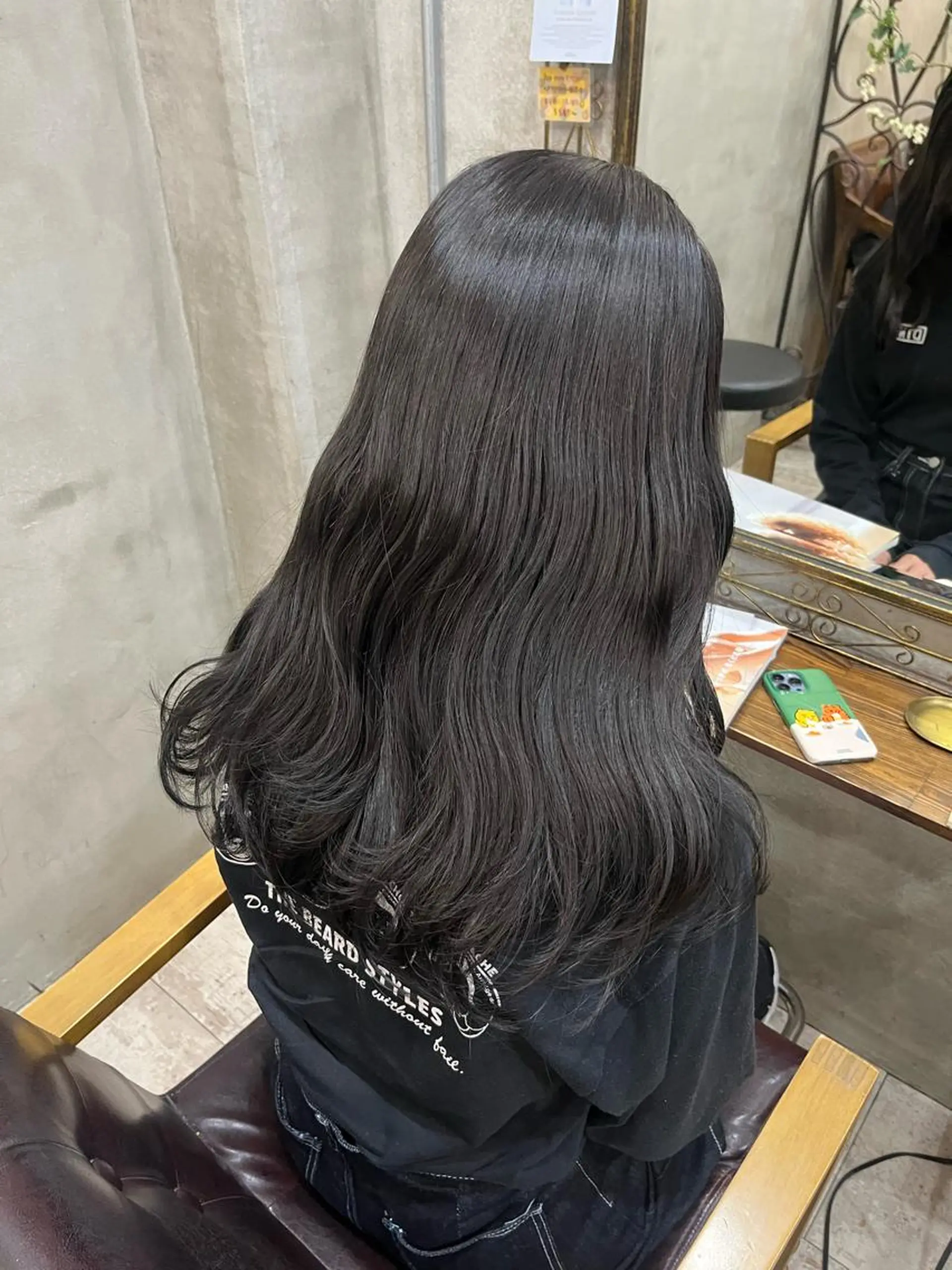 ロング カラー アッシュ 透明感カラー ミント 艶髪/ハイトーン/ ヘアセット/モエノのヘアスタイル