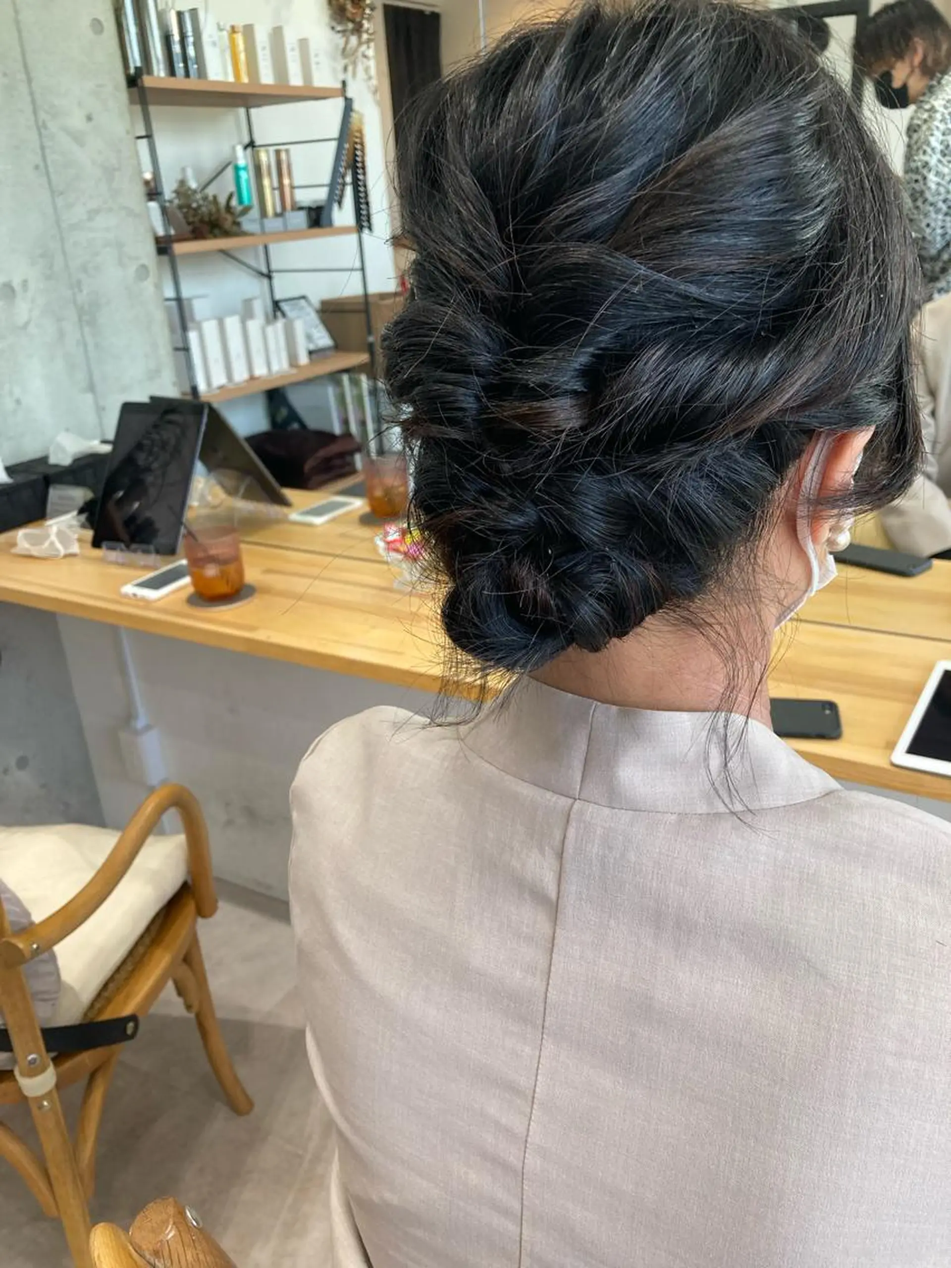 ミディアム ヘアセット ✨色持ちの良い艶 カラー✨蟹江真世のヘアスタイル