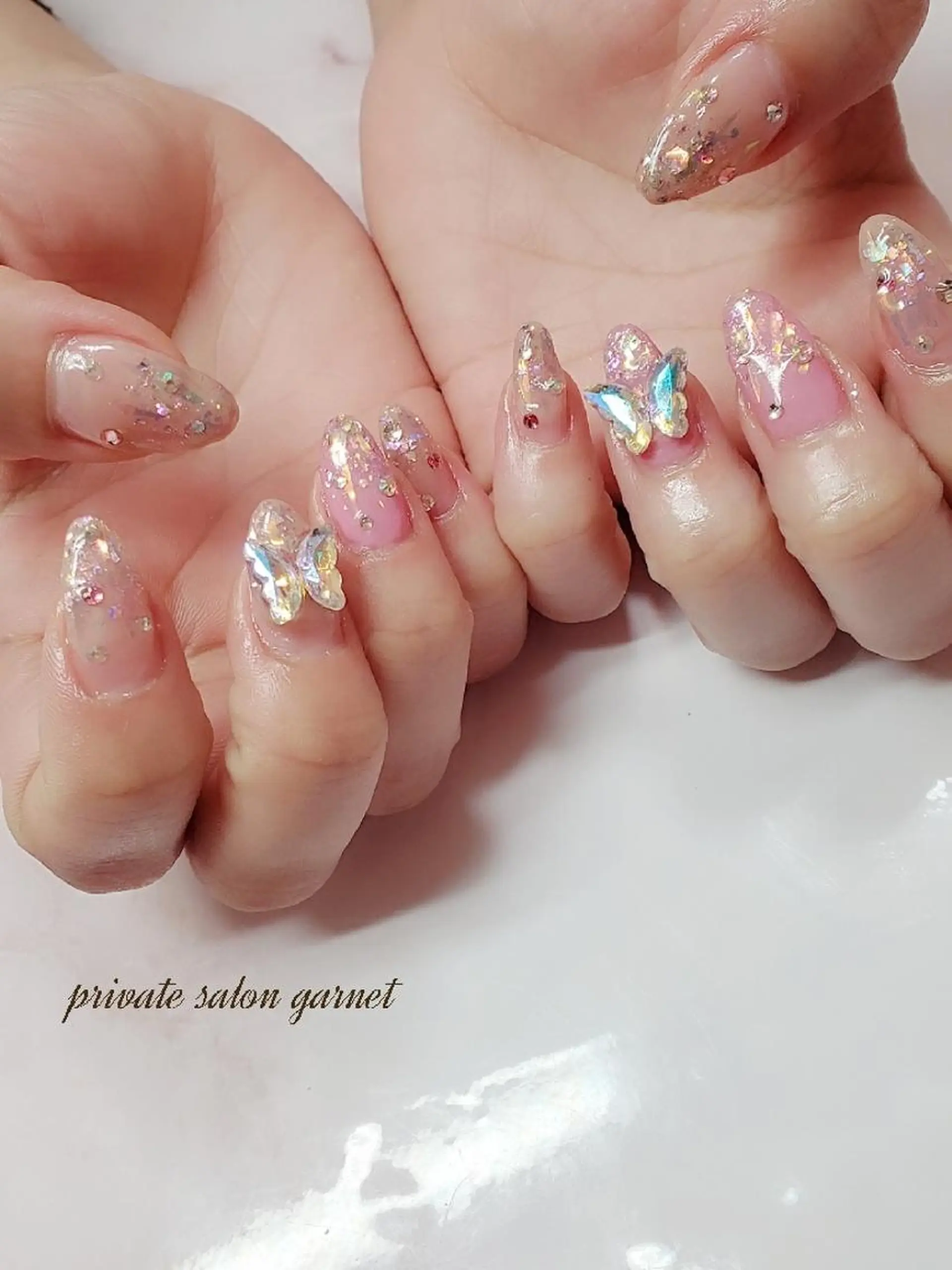 ネイル ピンク ワンホンネイル Garnet nailのネイルデザイン