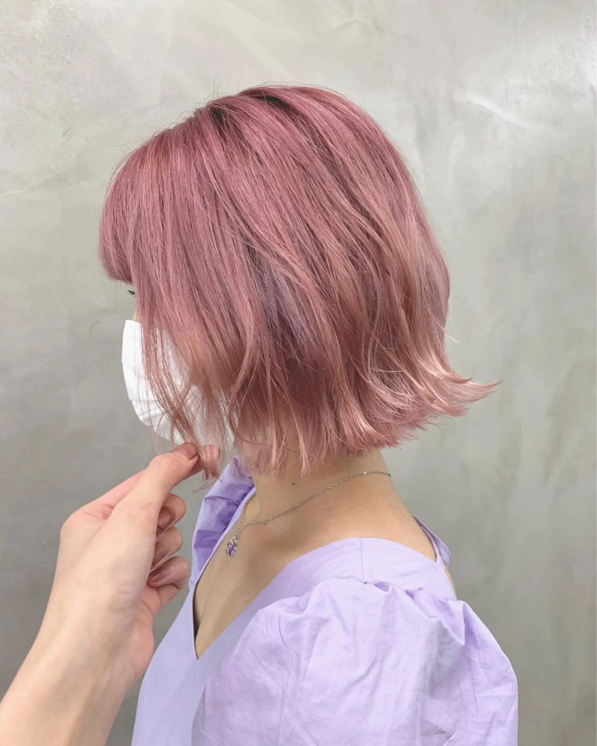 ミディアム カラー ピンクカラー ブームボックス所属・🐝ハイトーンカラー hachi🐝のヘアスタイル