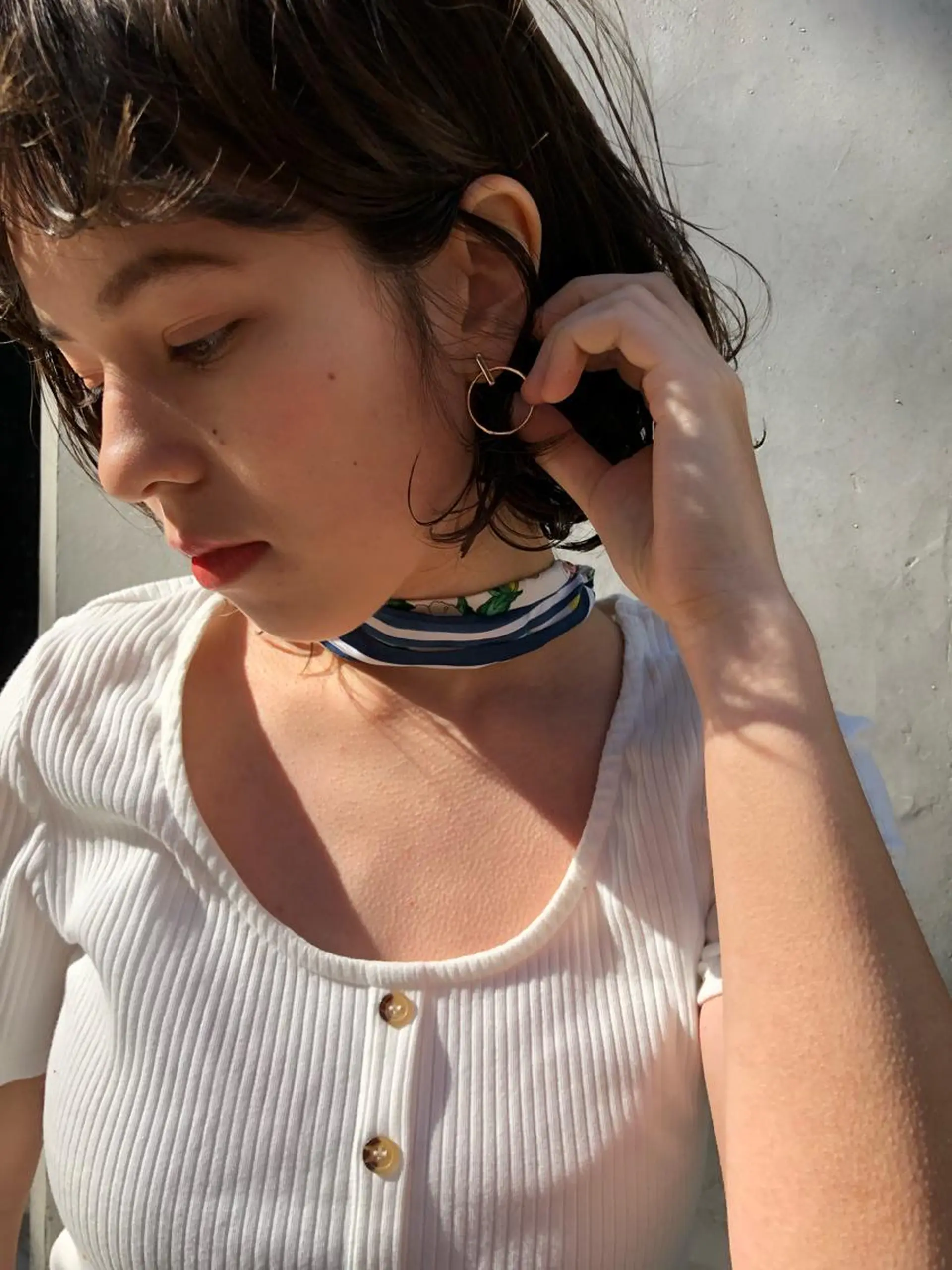 ミディアム 切りっぱなしボブ ミディアムパーマ アッシュ ボブ 外国人風カラー また会いたくなる 美容師【KENTA】のヘアスタイル