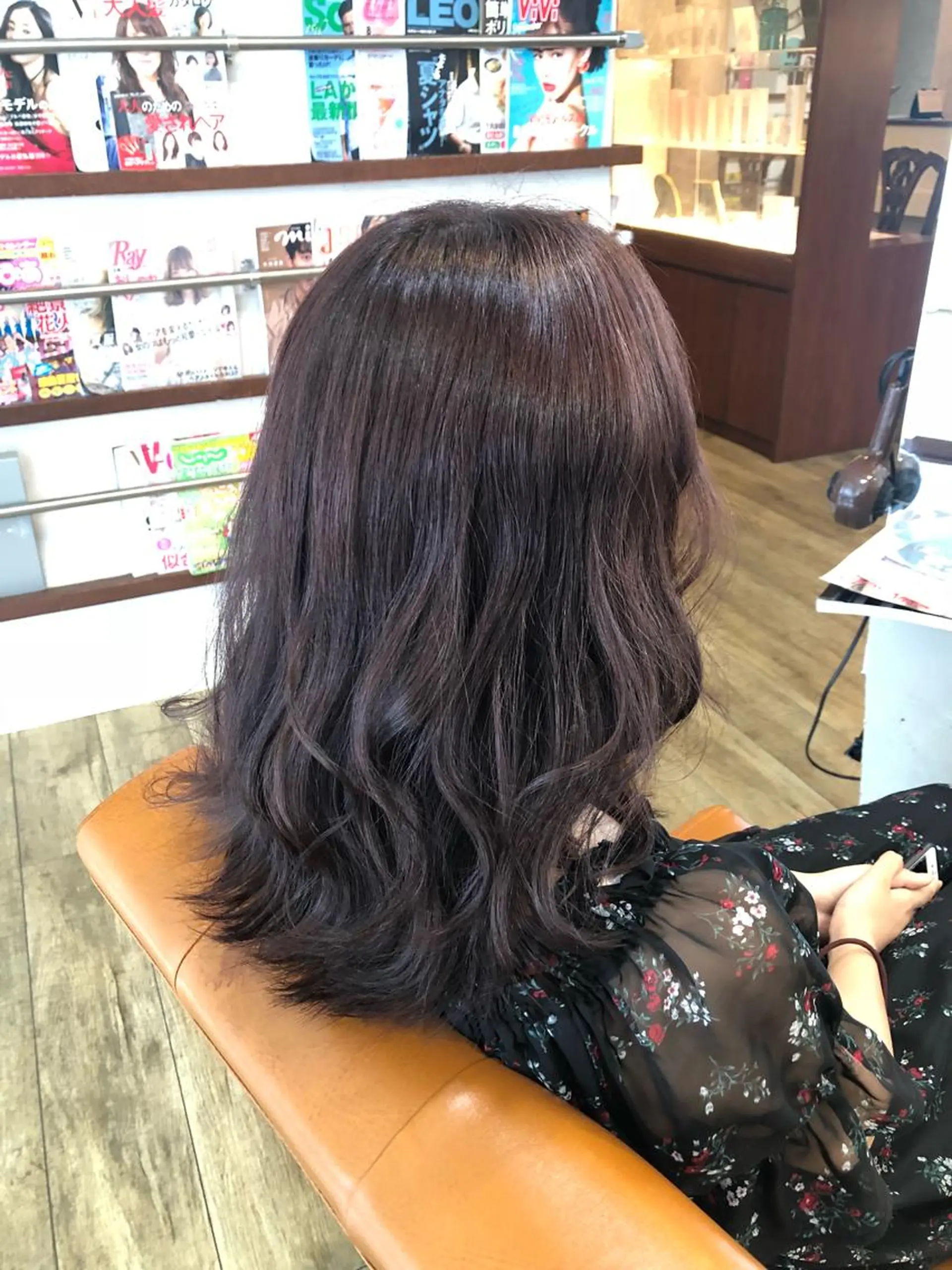 ロング カラー アッシュ ピンクカラー ピンクアッシュ Optima Hair所属・川本 あゆのヘアスタイル