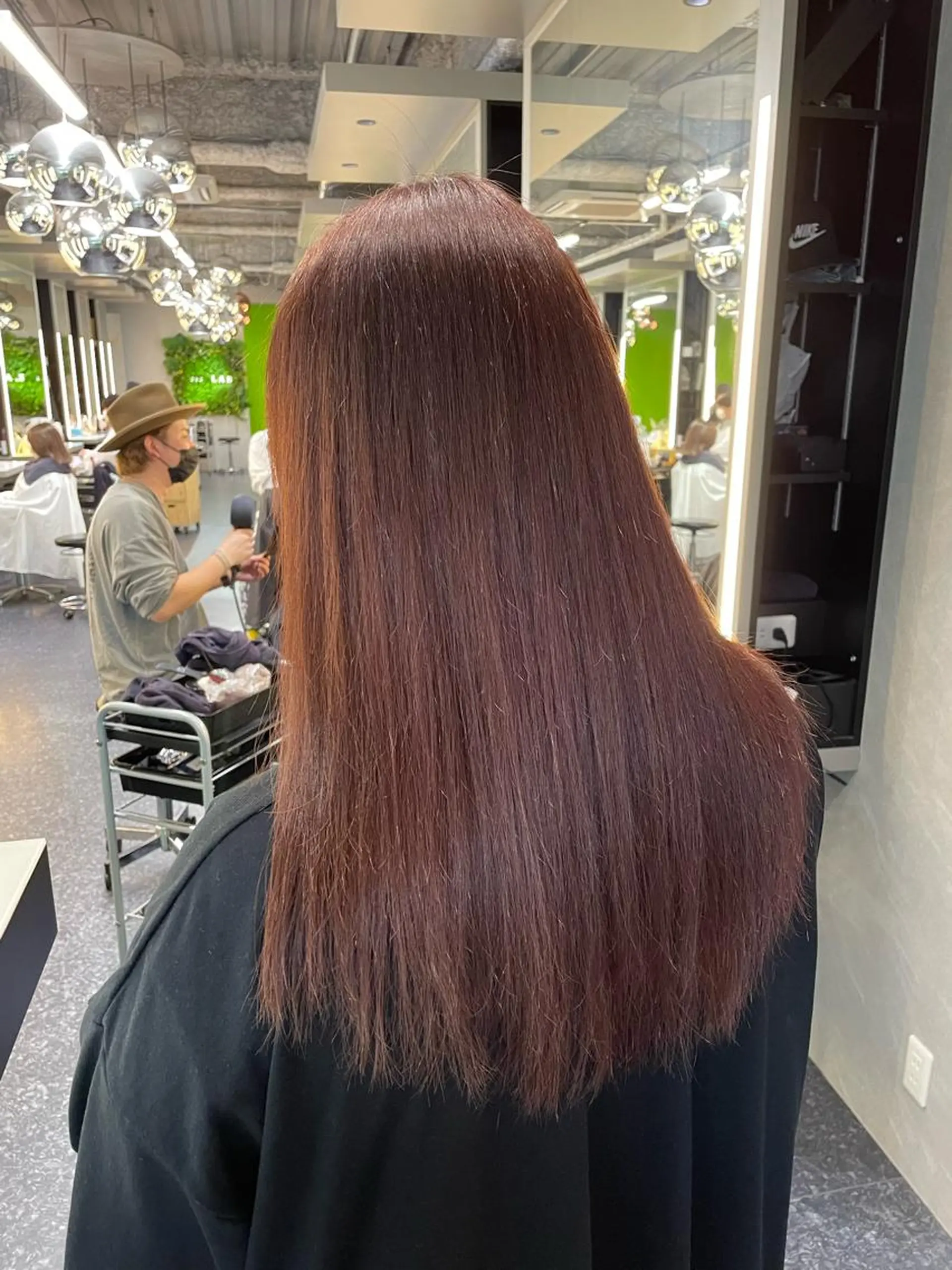 ロング カラー ブラウンカラー ピンクカラー ピンクブラウン hair salon Lihina所属・韓国ヘア🇰🇷 FUMINAのヘアスタイル