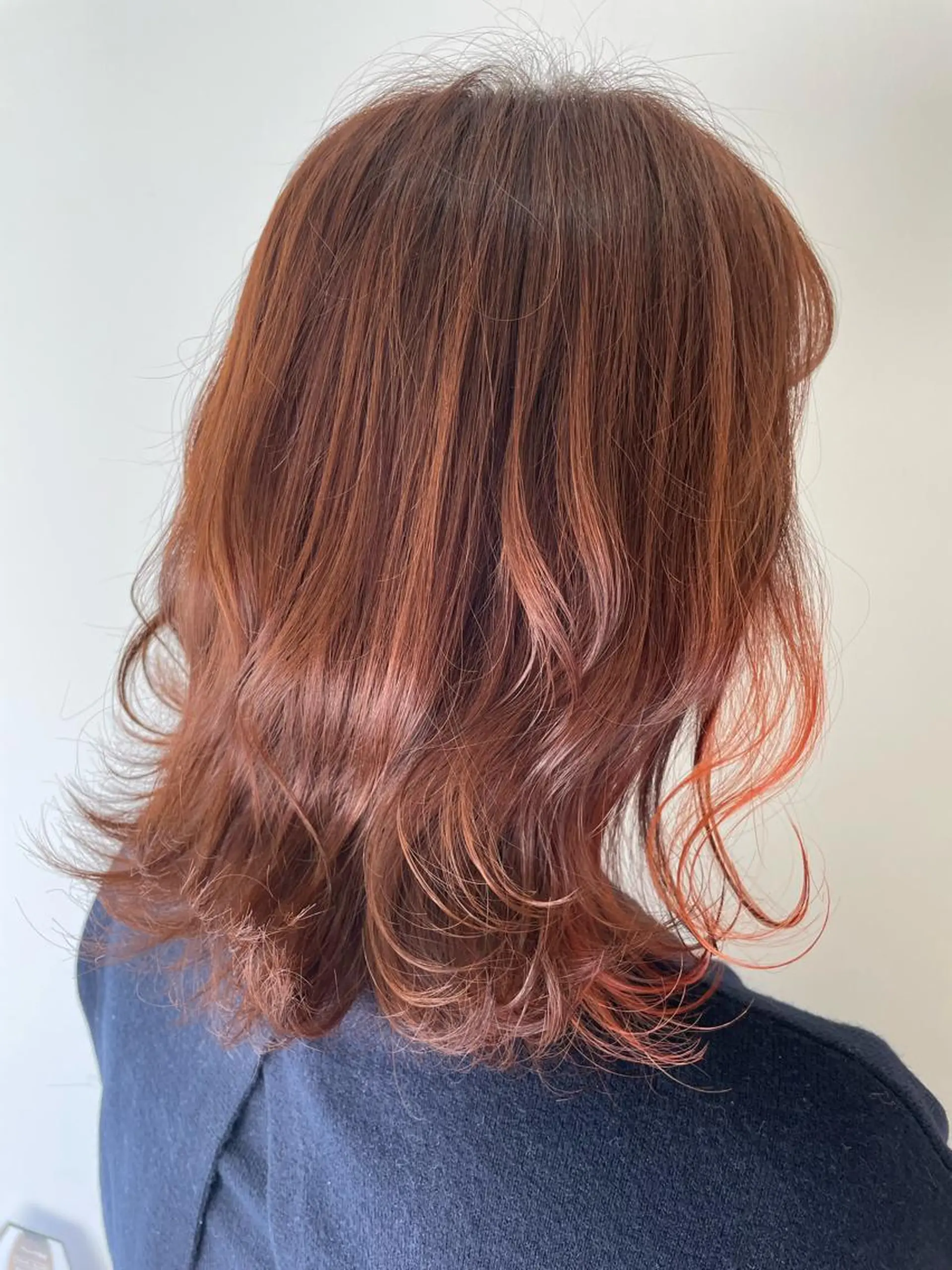 ミディアム カラー ブラウンカラー オレンジ オレンジブラウン 🫧うる艶ナチュラル Ayana🫧のヘアスタイル