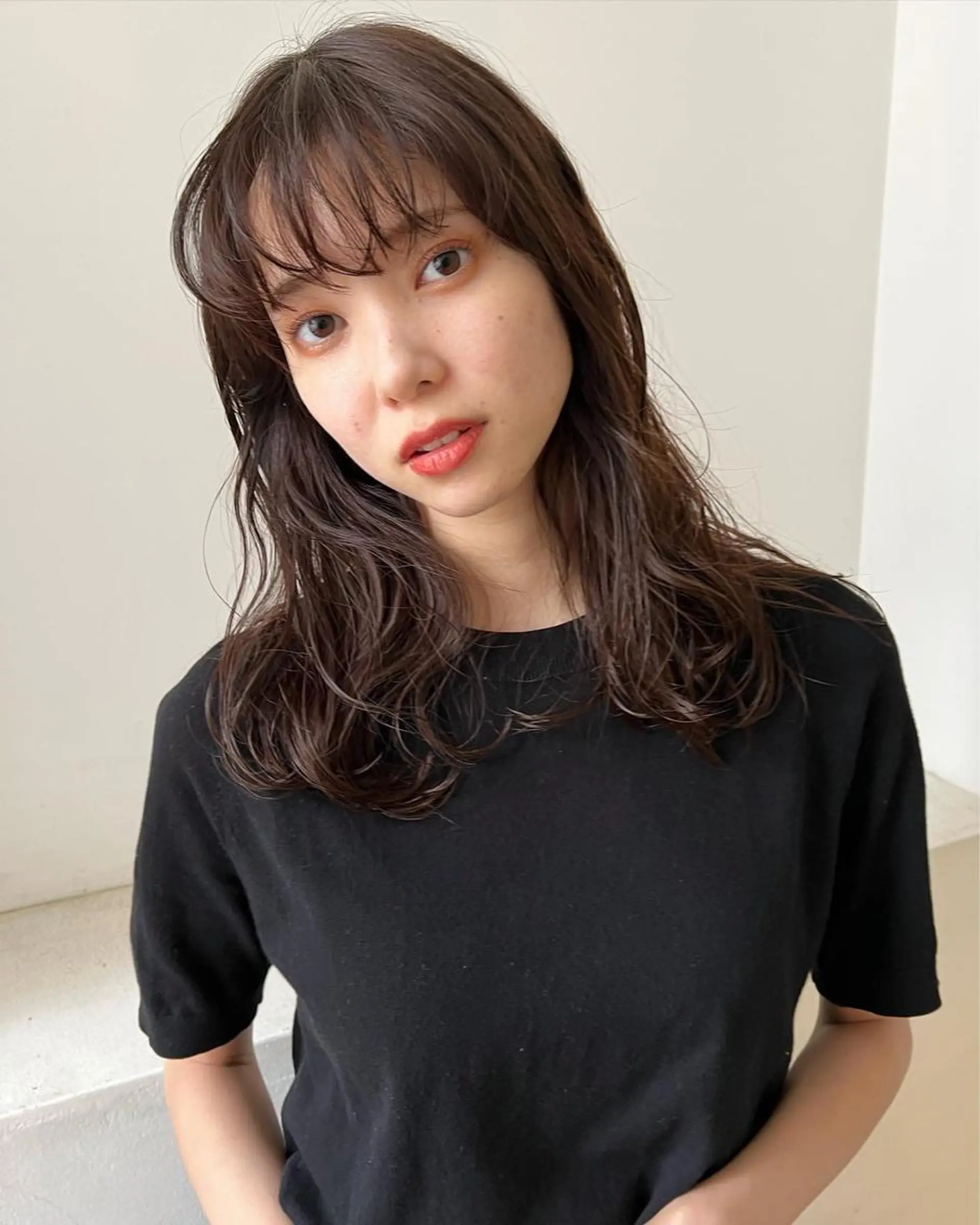 セミロング カラー 顔周りカット/透明感 カラー✂️MEIのヘアスタイル