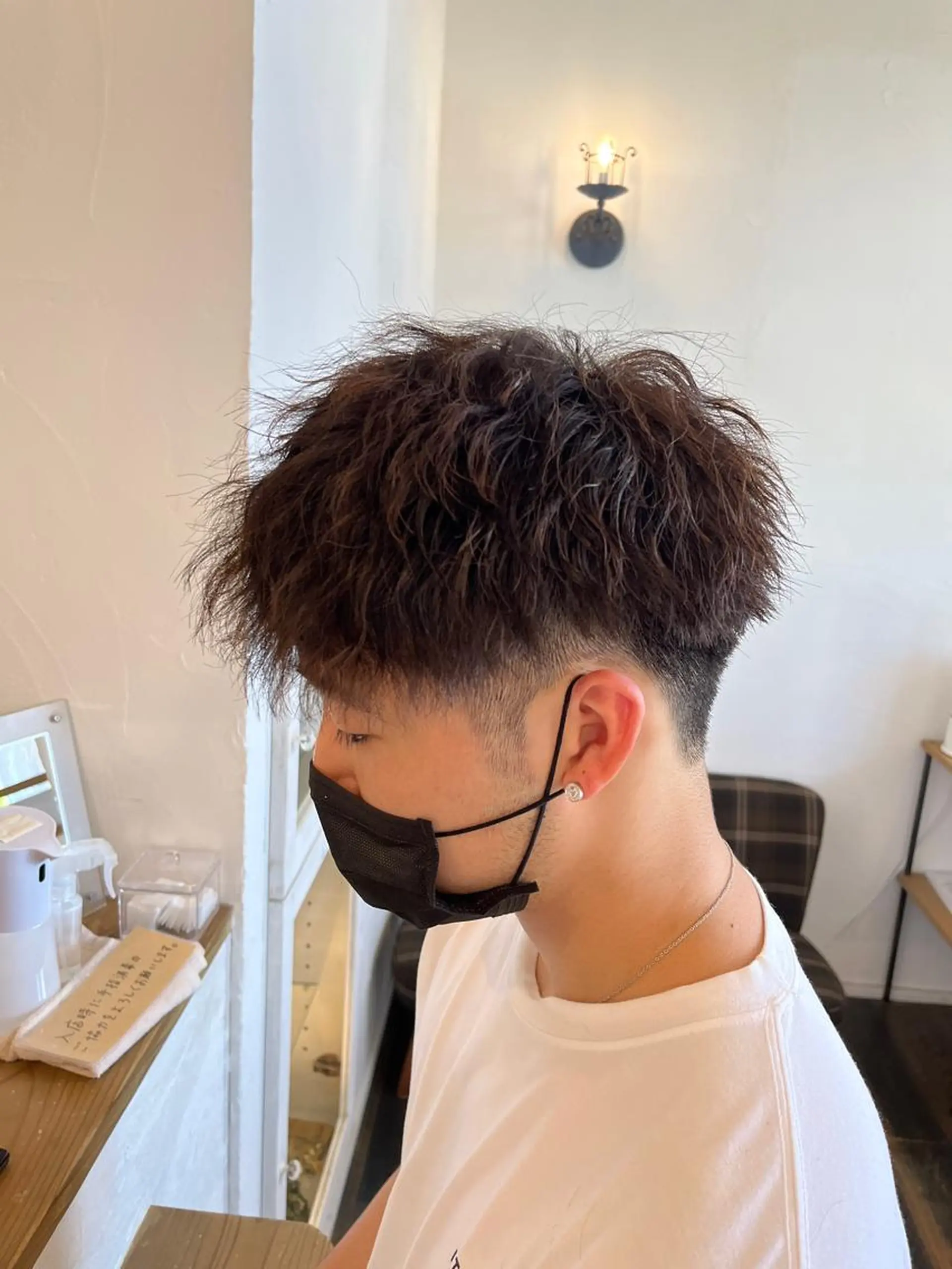 ショート パーマ メンズ メンズパーマ ツイストスパイラルパーマ スパイラルパーマ 伊藤ゆかり/髪質改善 /透明感カラーのヘアスタイル