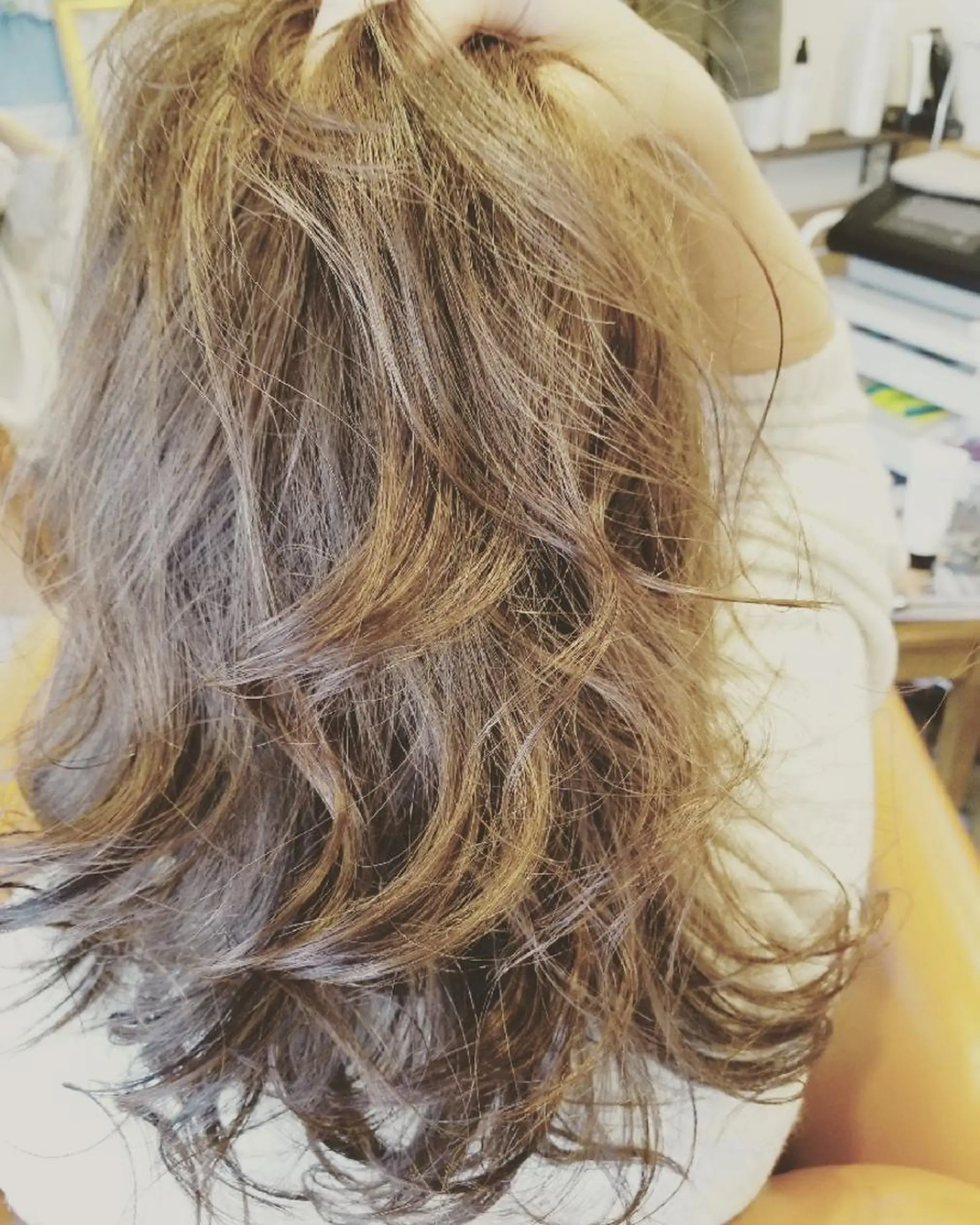 カラー セミロング アディクシーカラー バレイヤージュ グラデーションカラー ハイライトカラー 外国人風カラー spa hair  ark 富井直美のヘアスタイル