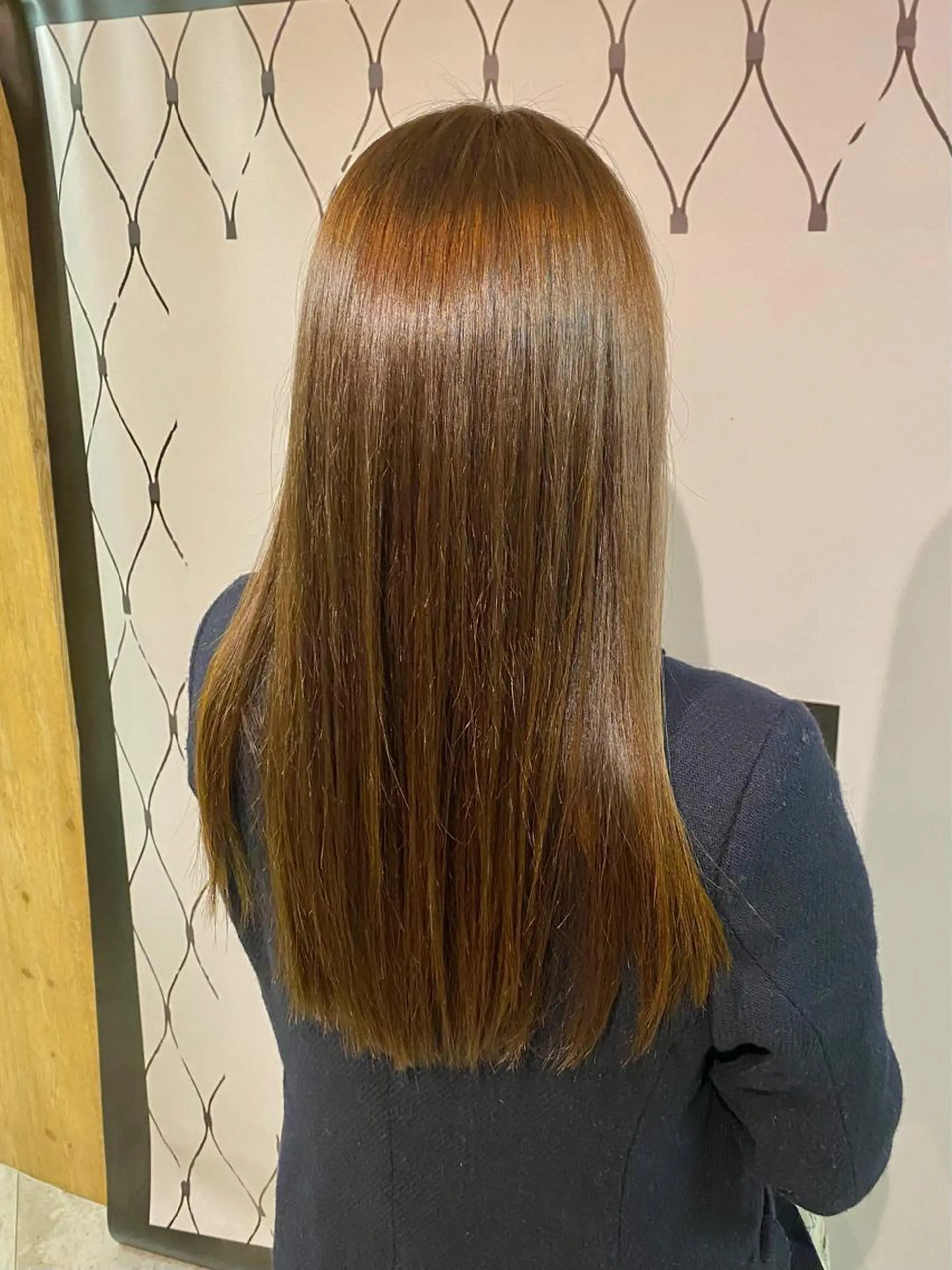 ロング カラー 40代以上限定 縮毛矯正モデル募集中のヘアスタイル