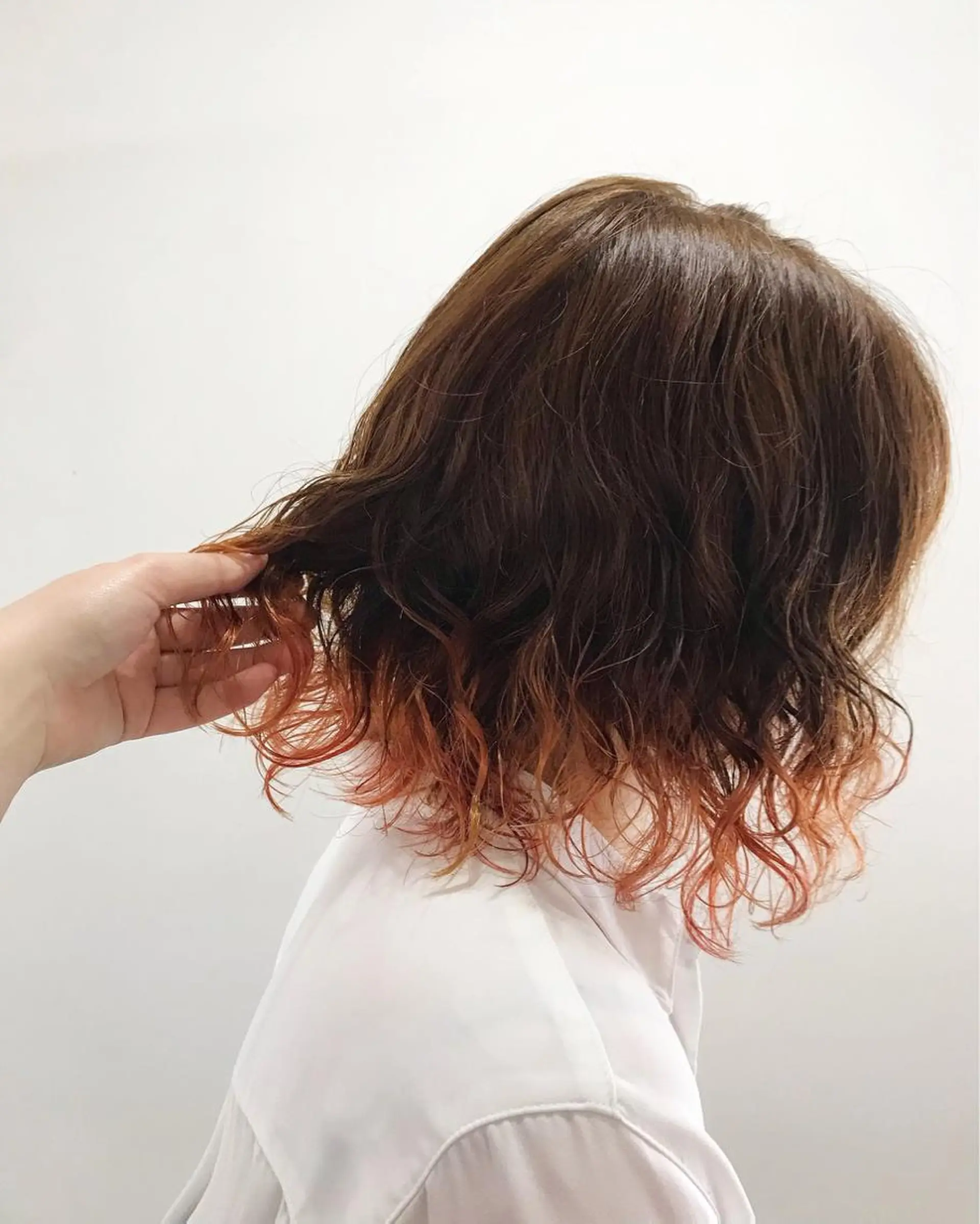 カラー オレンジ ヘアカラー フラム所属・WATANABE MISAKIのヘアスタイル