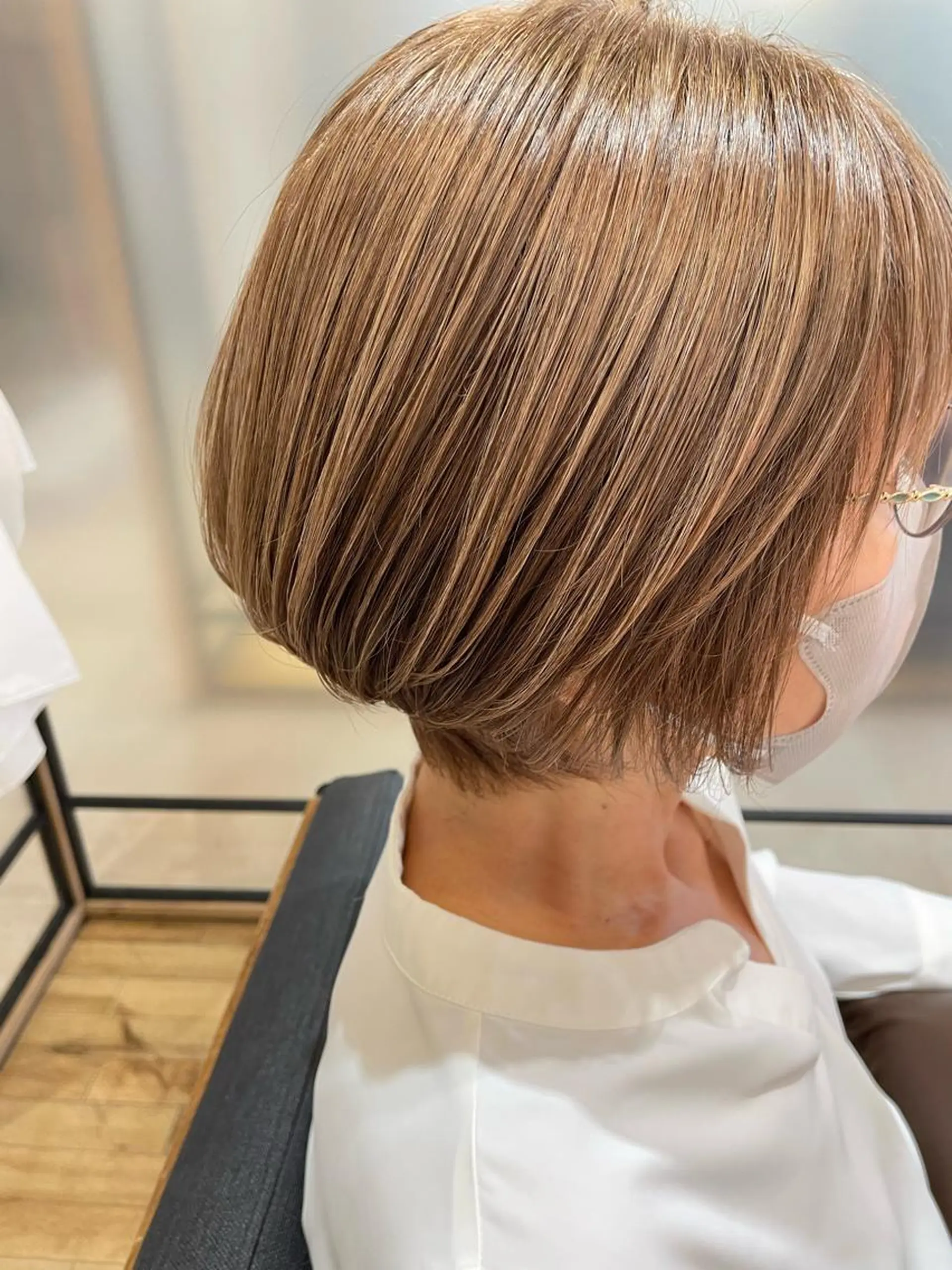 ショート ハイライト シノハラ ガクト ショート/白髪ぼかしのヘアスタイル