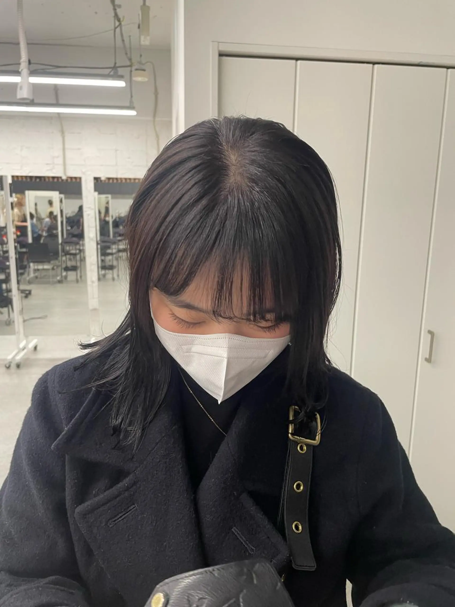 セミロング カラー ヘアカラー 愛結 暖色カラー🎀🩰のヘアスタイル