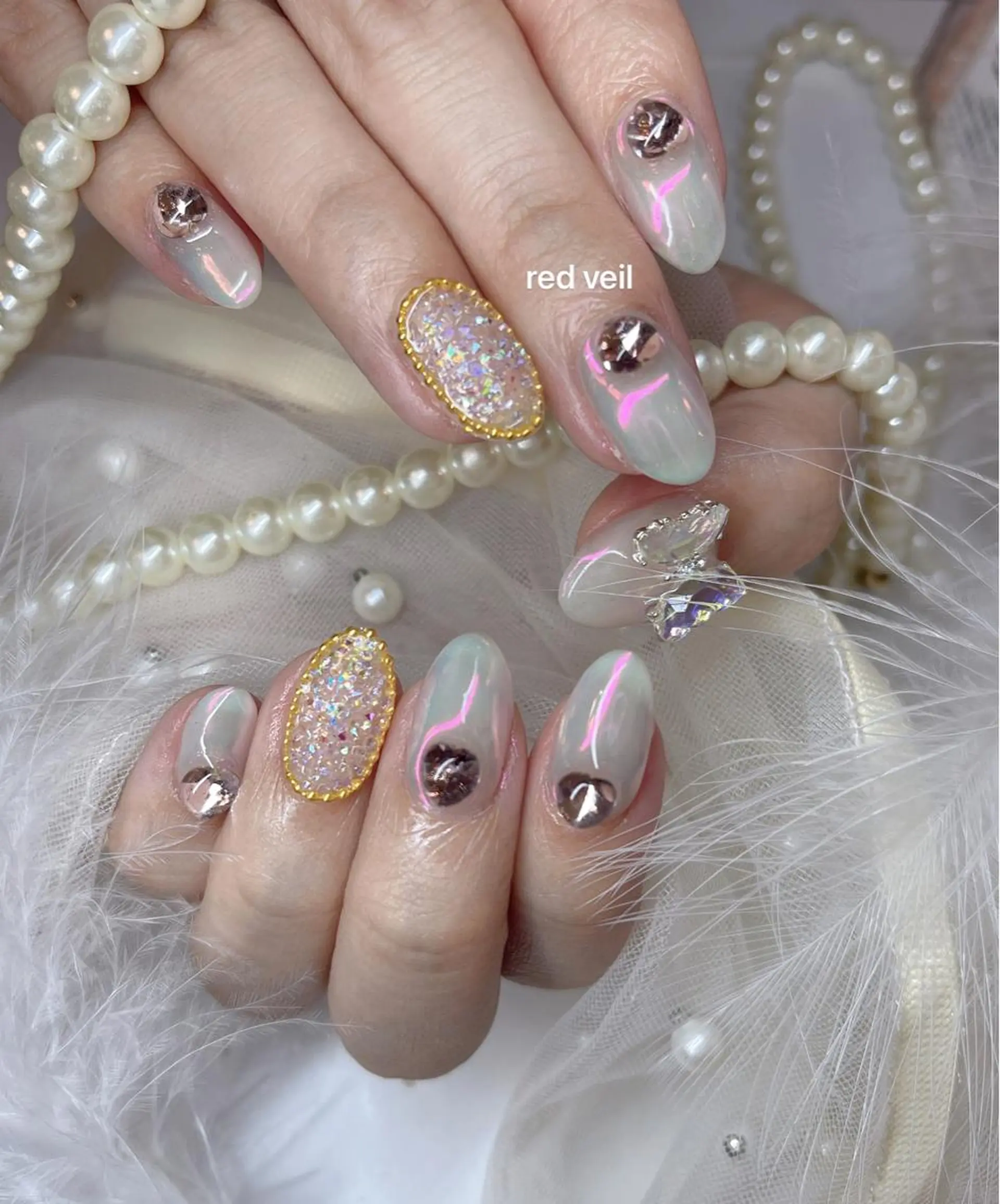 セミロング ネイル ハンドネイル 長さ出し専門 nynaのネイルデザイン