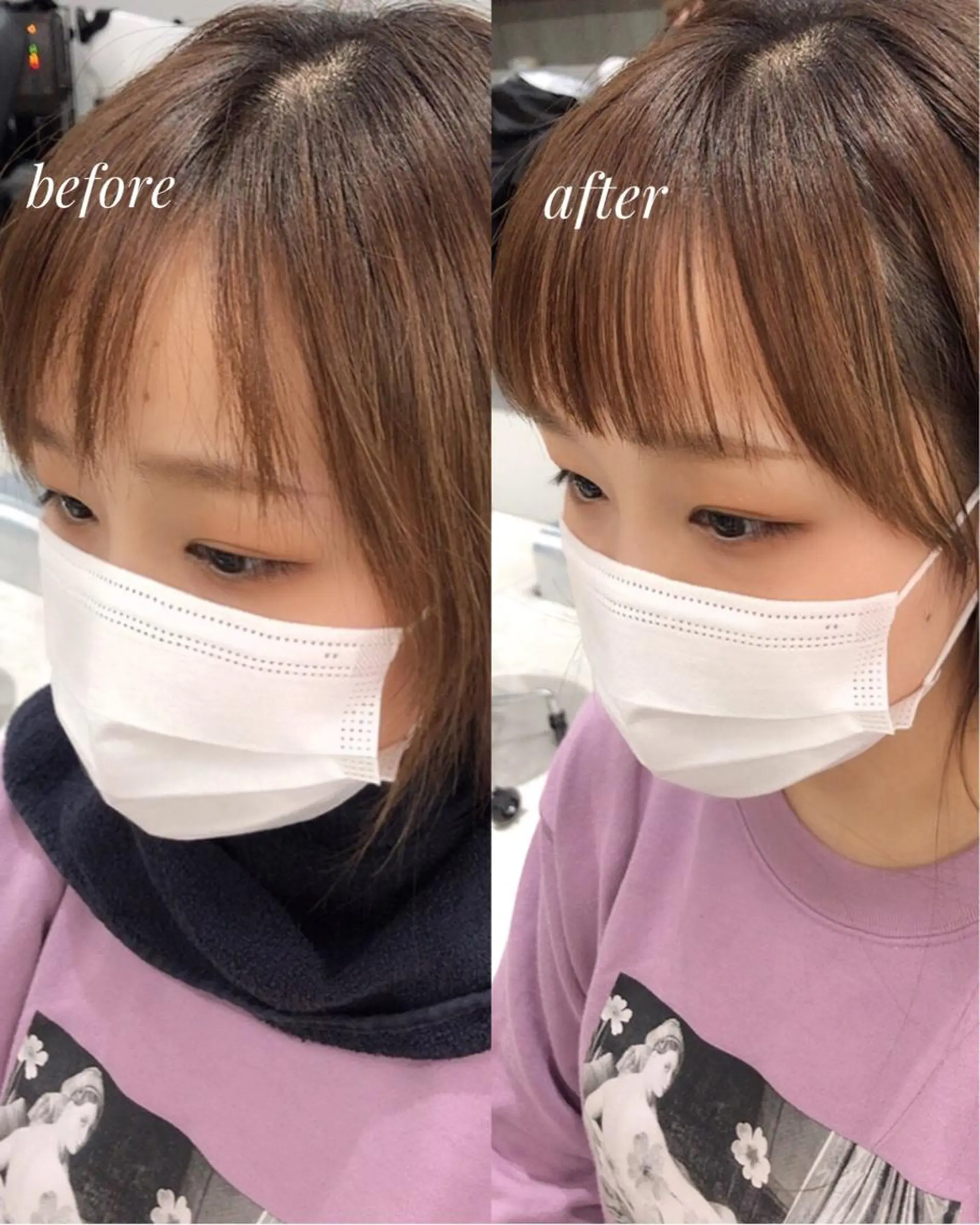 ロング 似合わせカット 小顔カット カット トリートメント Hair Salon BOTTOMS所属・✨透明感ケアカラー✨ 長野ゆきなのヘアスタイル