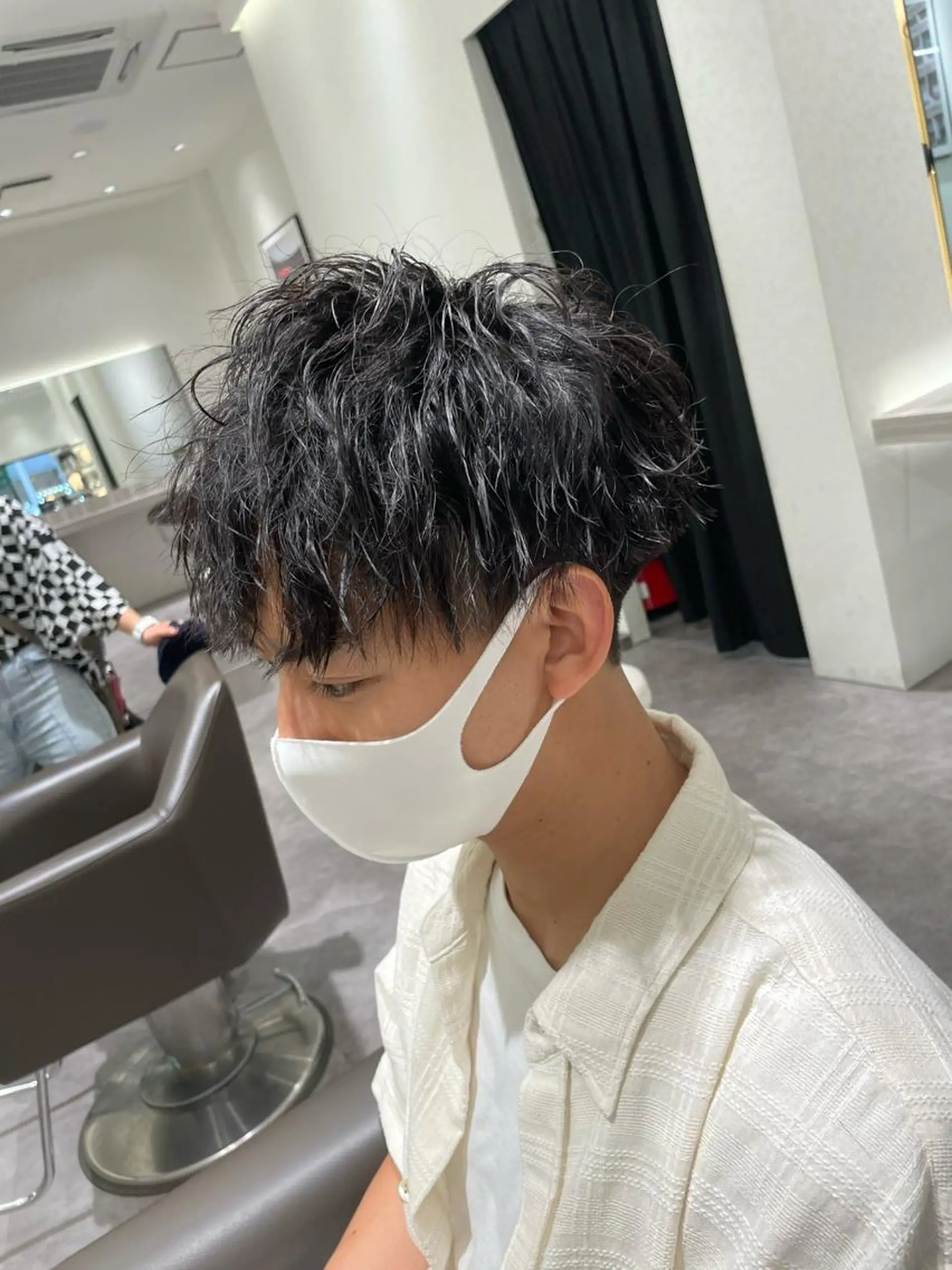 ショート パーマ メンズ カット Reginavita栄所属・パーマ×メッシュ/ 本日空き○/岡本一真のヘアスタイル