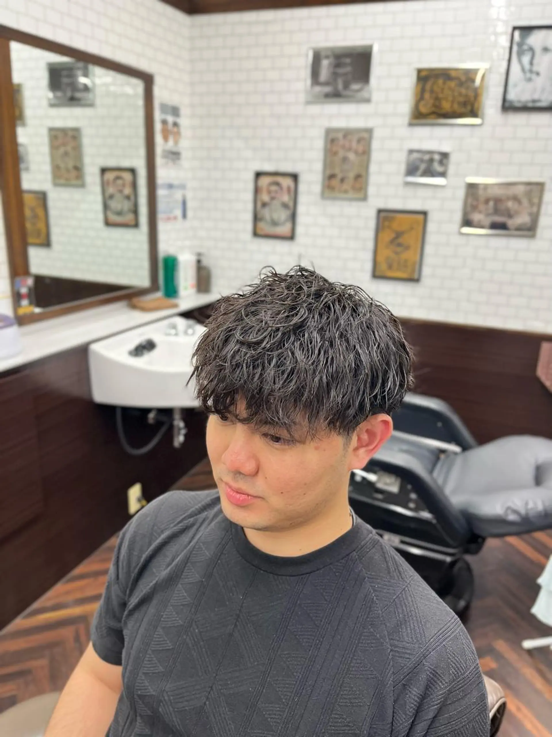 ショート パーマ Cam's豊見城店所属・無料‼︎メンズ限定 URASAKIのヘアスタイル